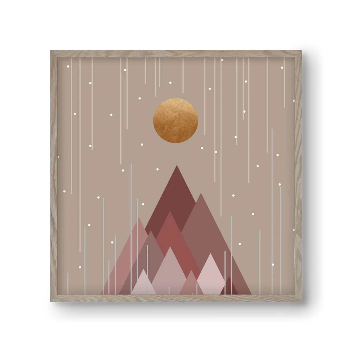 Sun & Mountains Coral Pink - artbridge