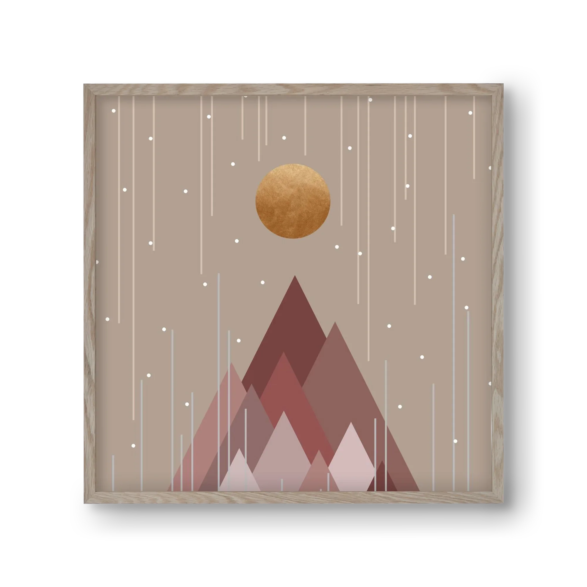 Sun & Mountains Coral Pink - artbridge