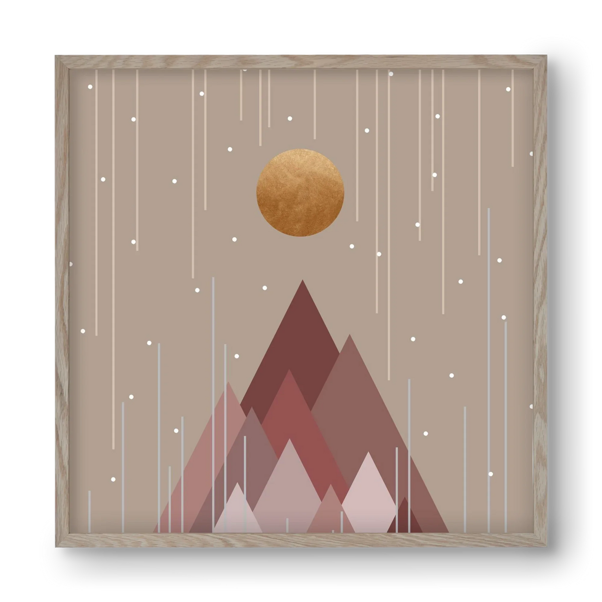 Sun & Mountains Coral Pink - artbridge