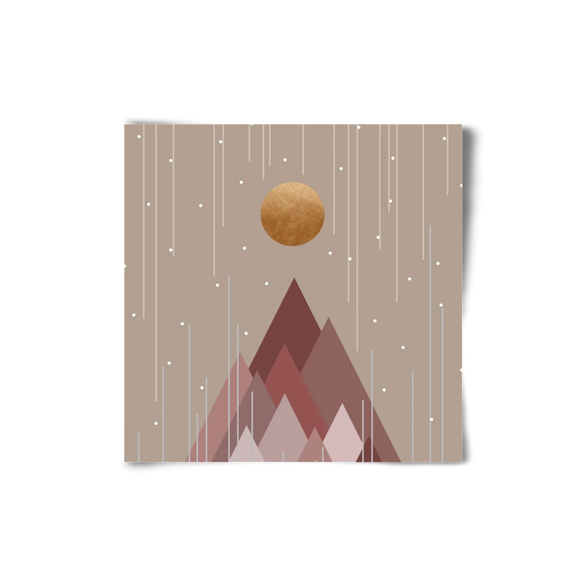 Sun & Mountains Coral Pink - artbridge