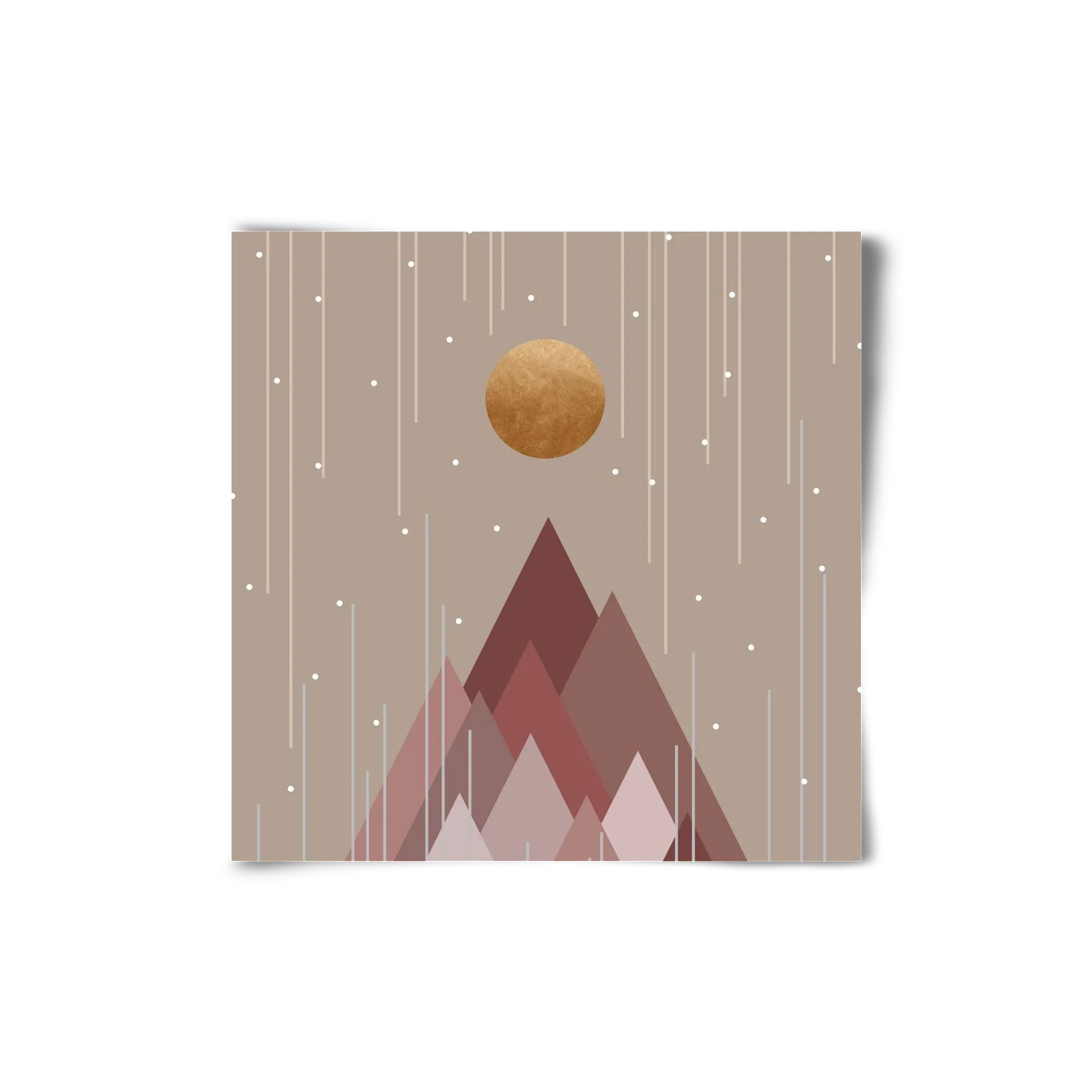 Sun & Mountains Coral Pink - artbridge