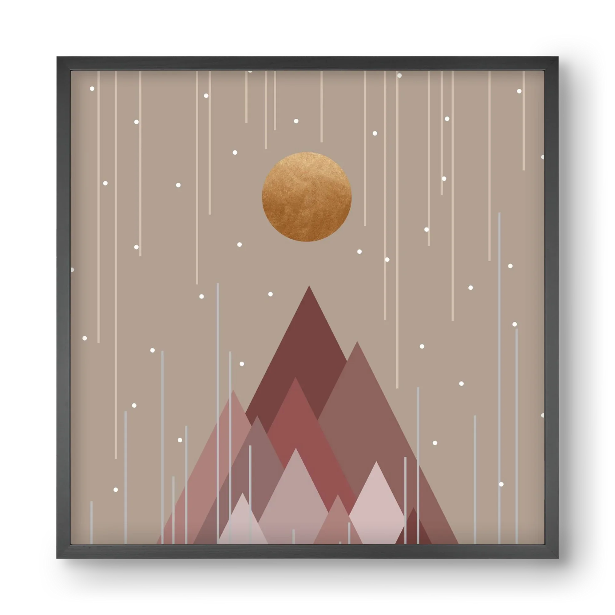 Sun & Mountains Coral Pink - artbridge