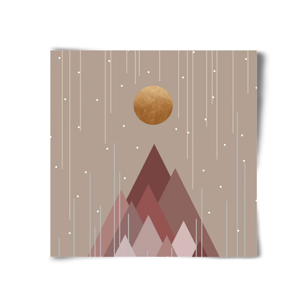 Sun & Mountains Coral Pink - artbridge
