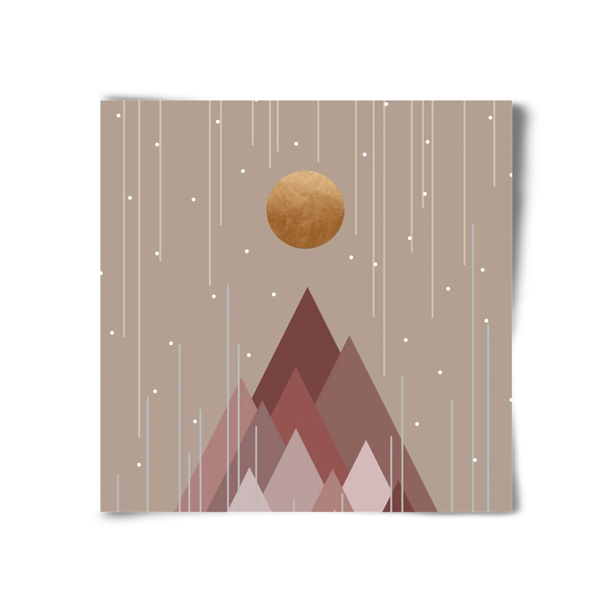 Sun & Mountains Coral Pink - artbridge