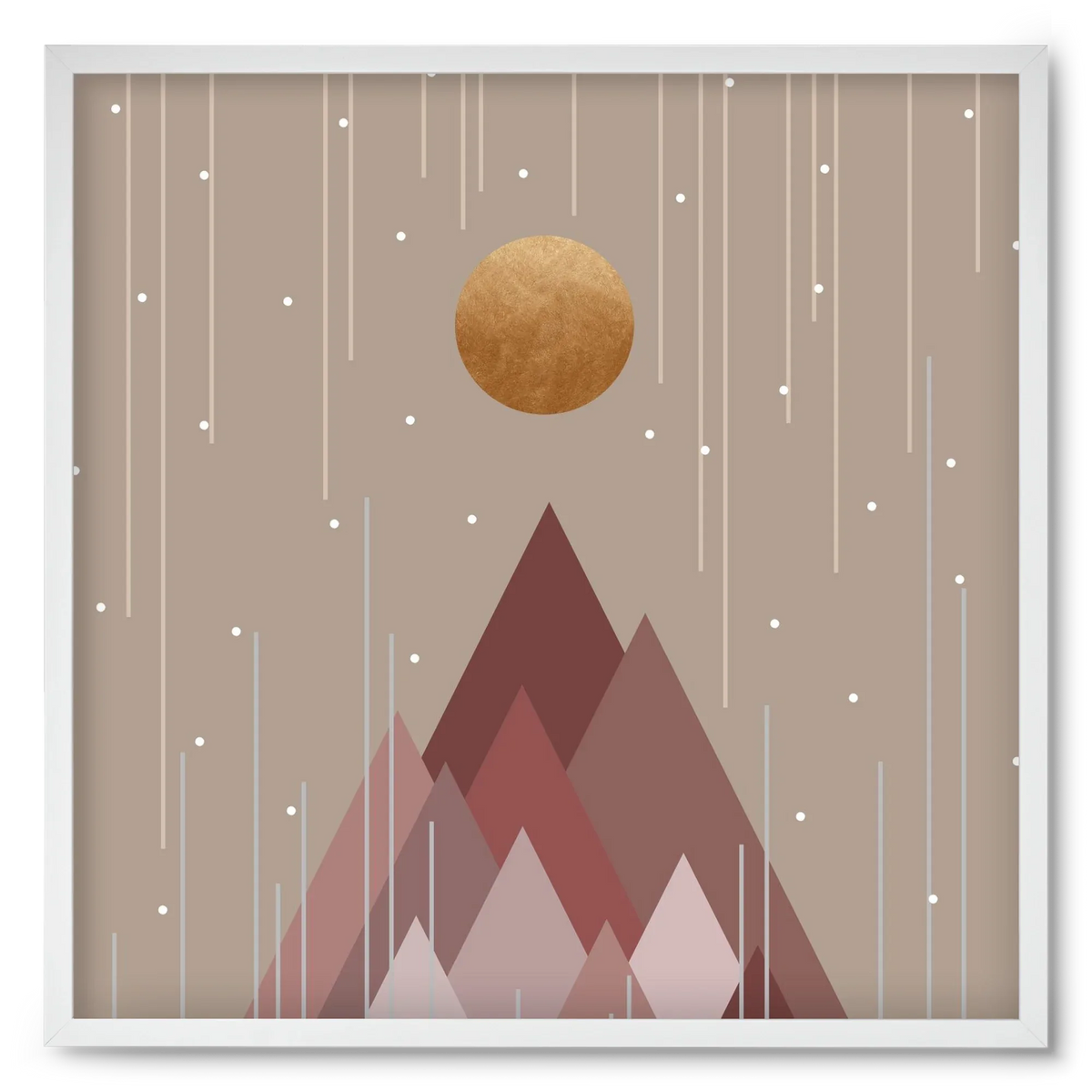 Sun & Mountains Coral Pink - artbridge