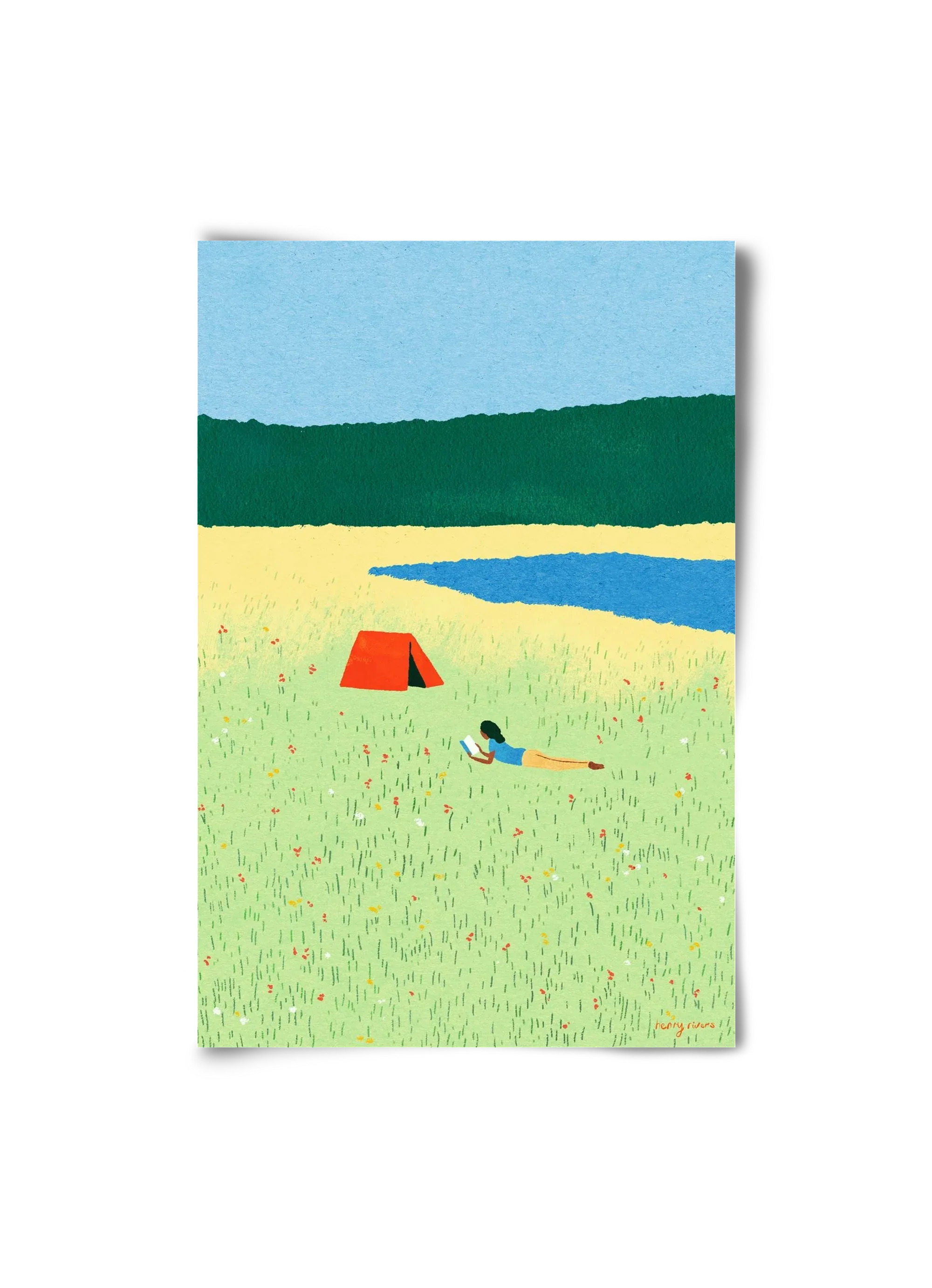 Reading in the meadow - artbridge