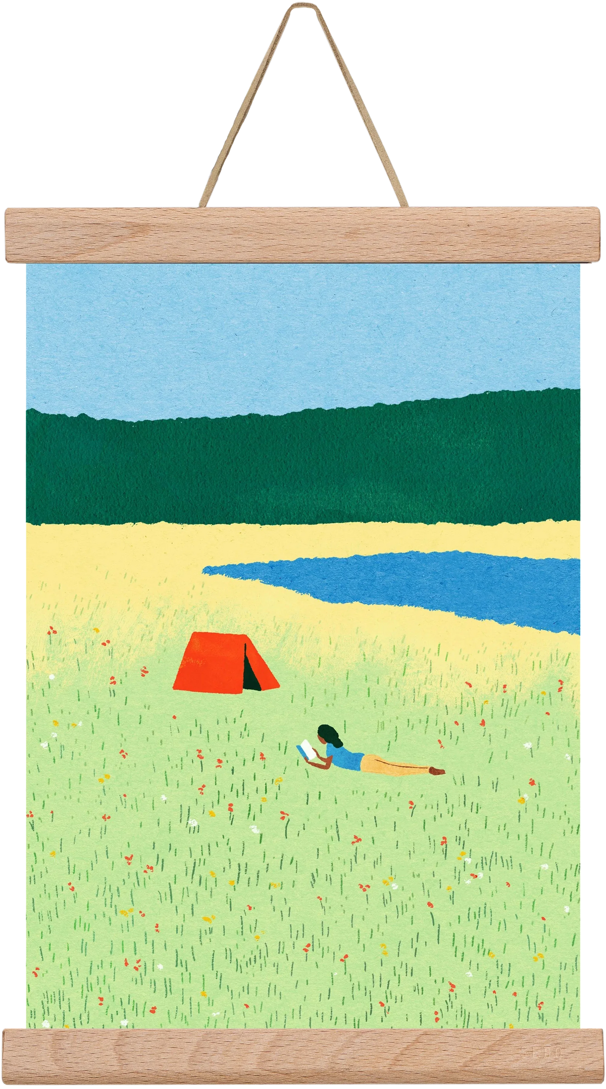Reading in the meadow - artbridge