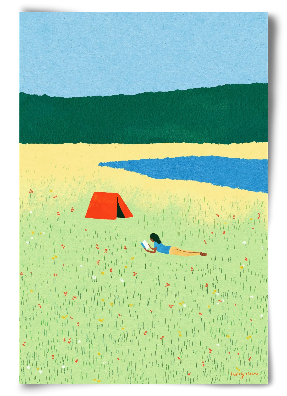 Reading in the meadow - artbridge