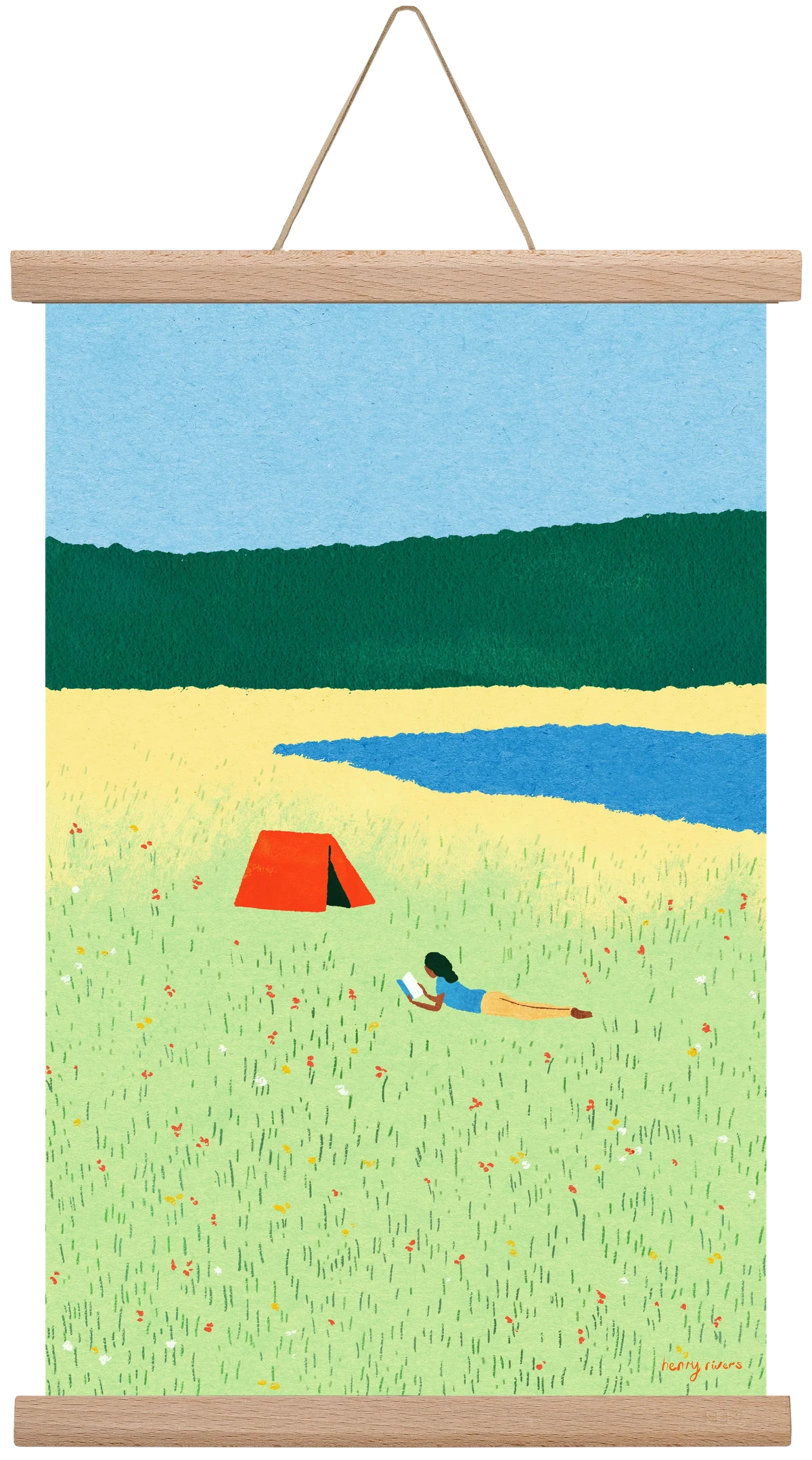 Reading in the meadow - artbridge