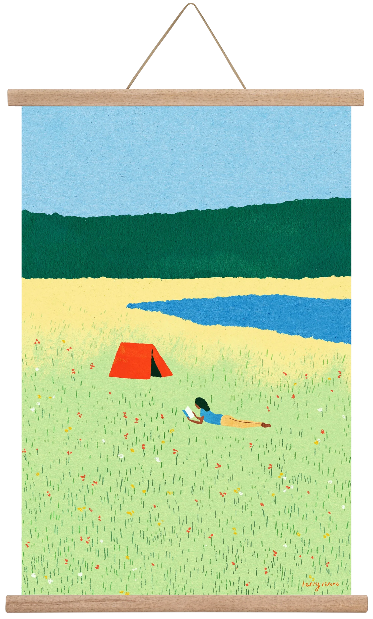 Reading in the meadow - artbridge