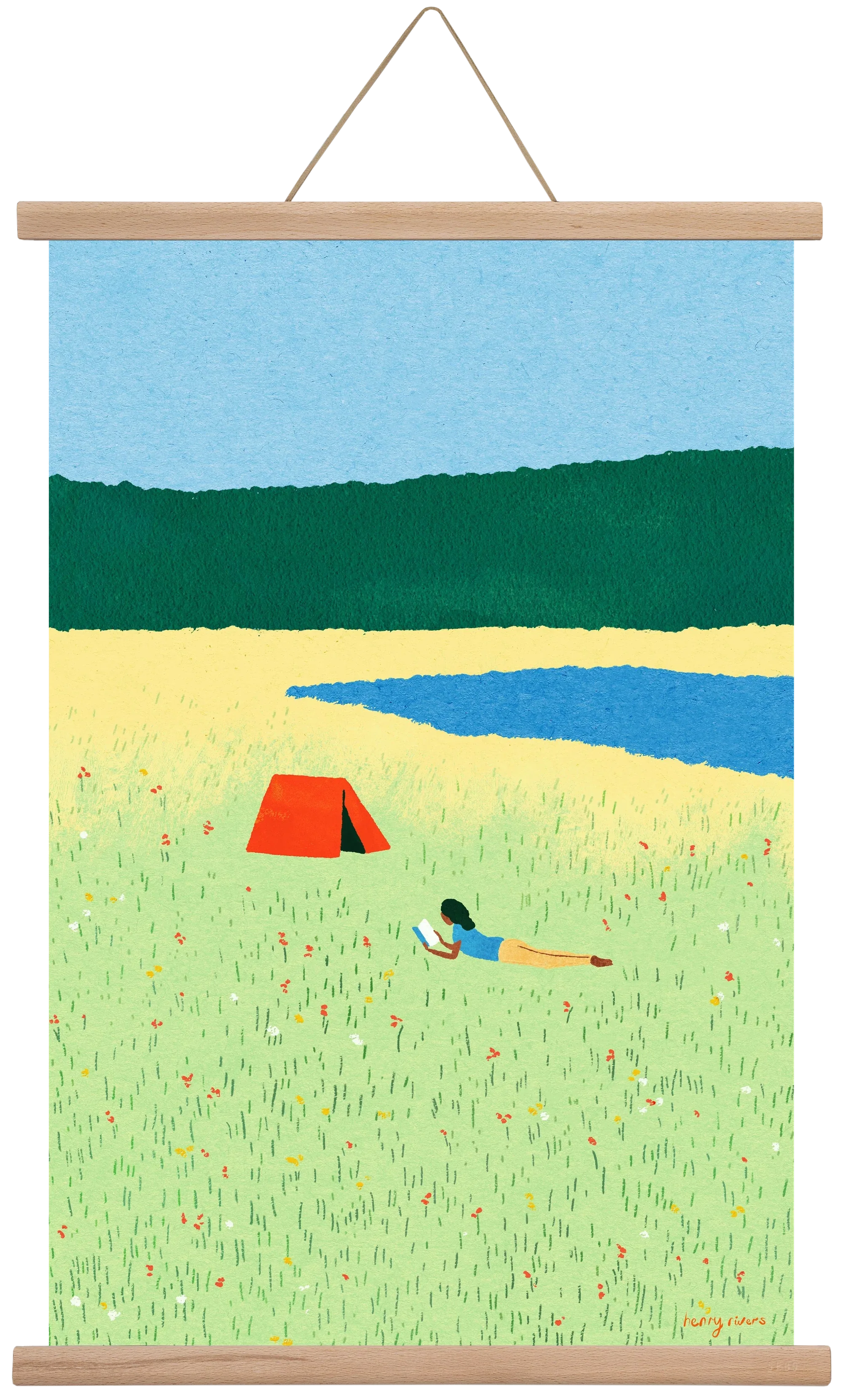 Reading in the meadow - artbridge