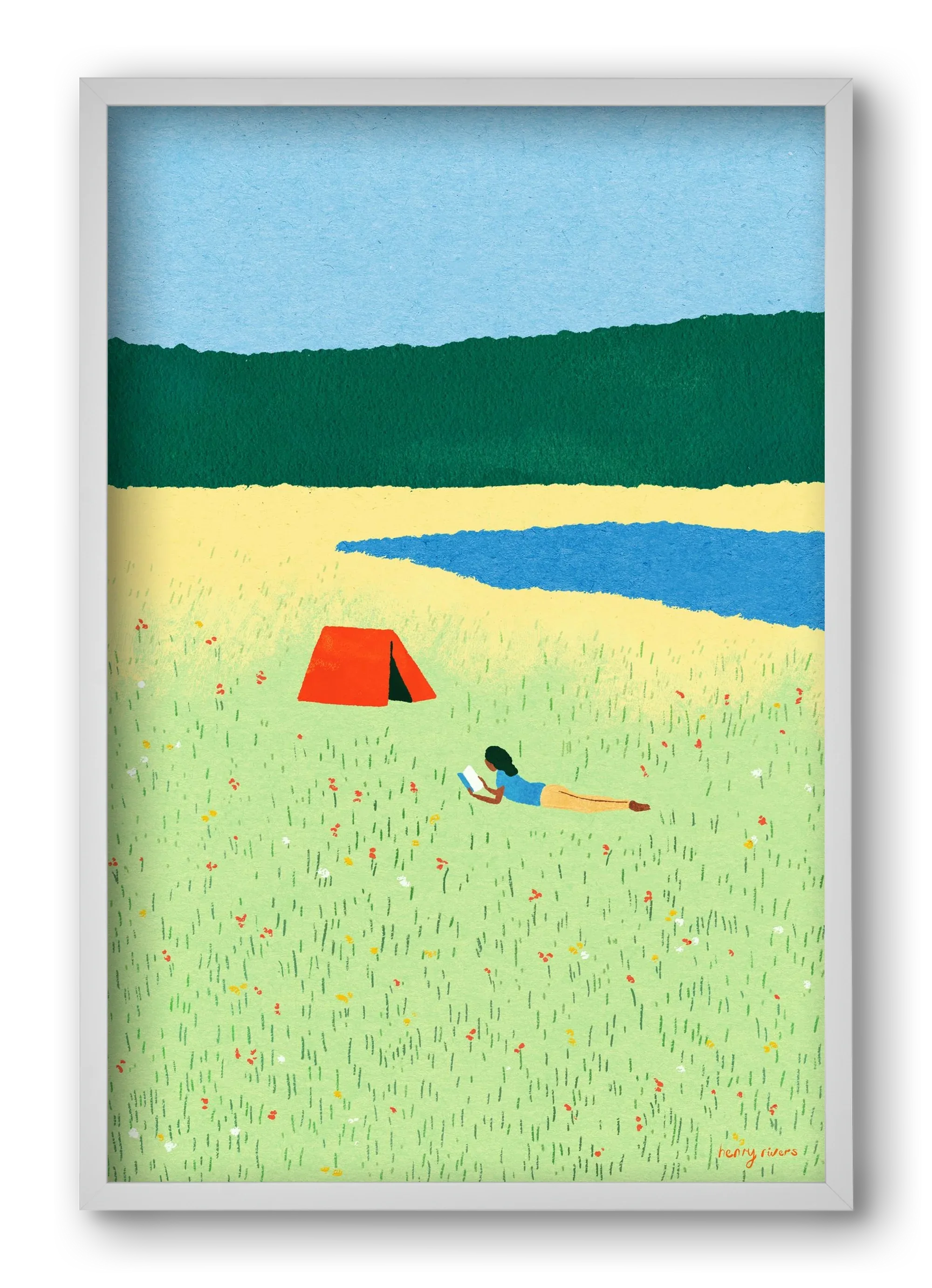 Reading in the meadow - artbridge