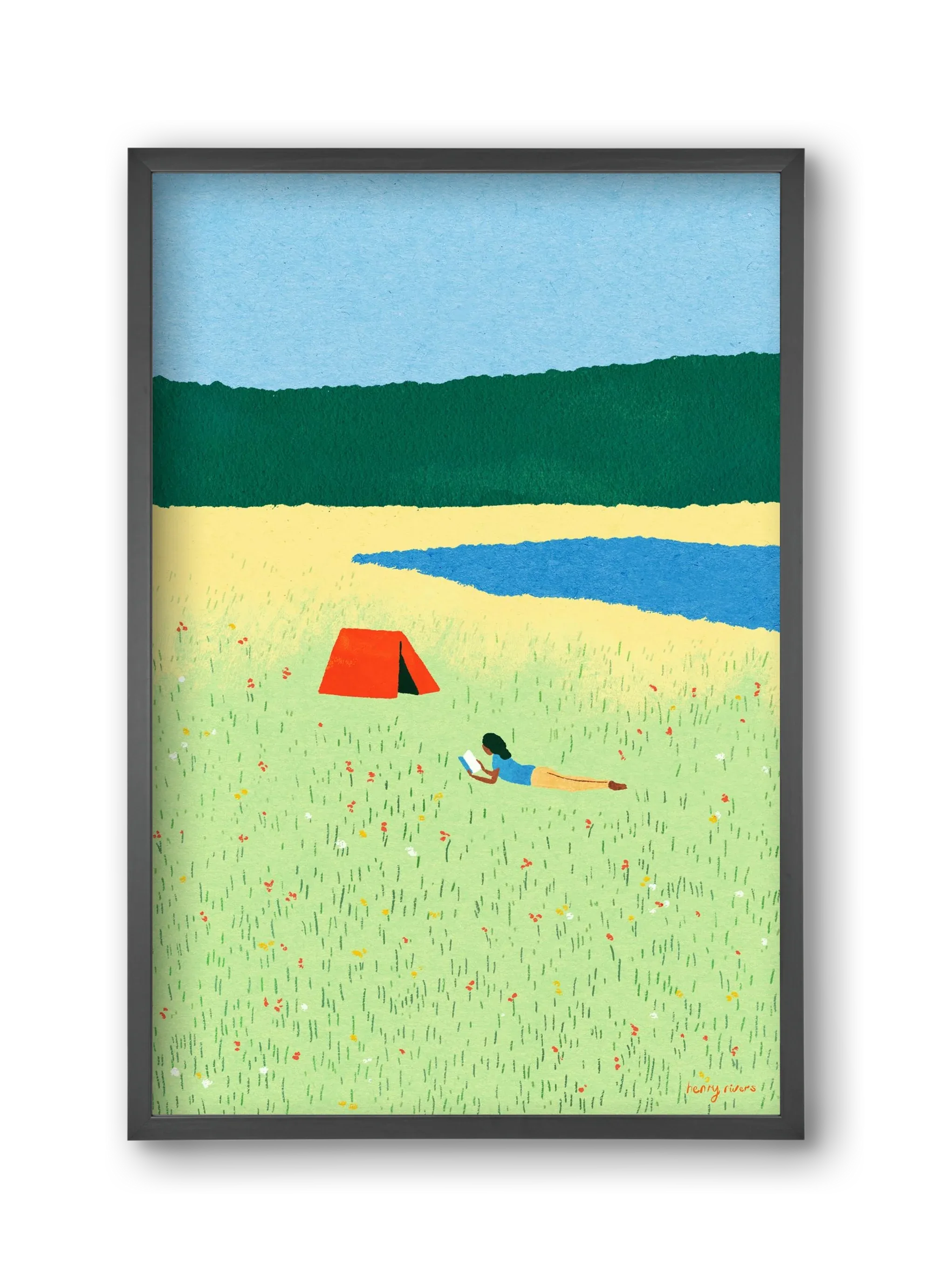Reading in the meadow - artbridge