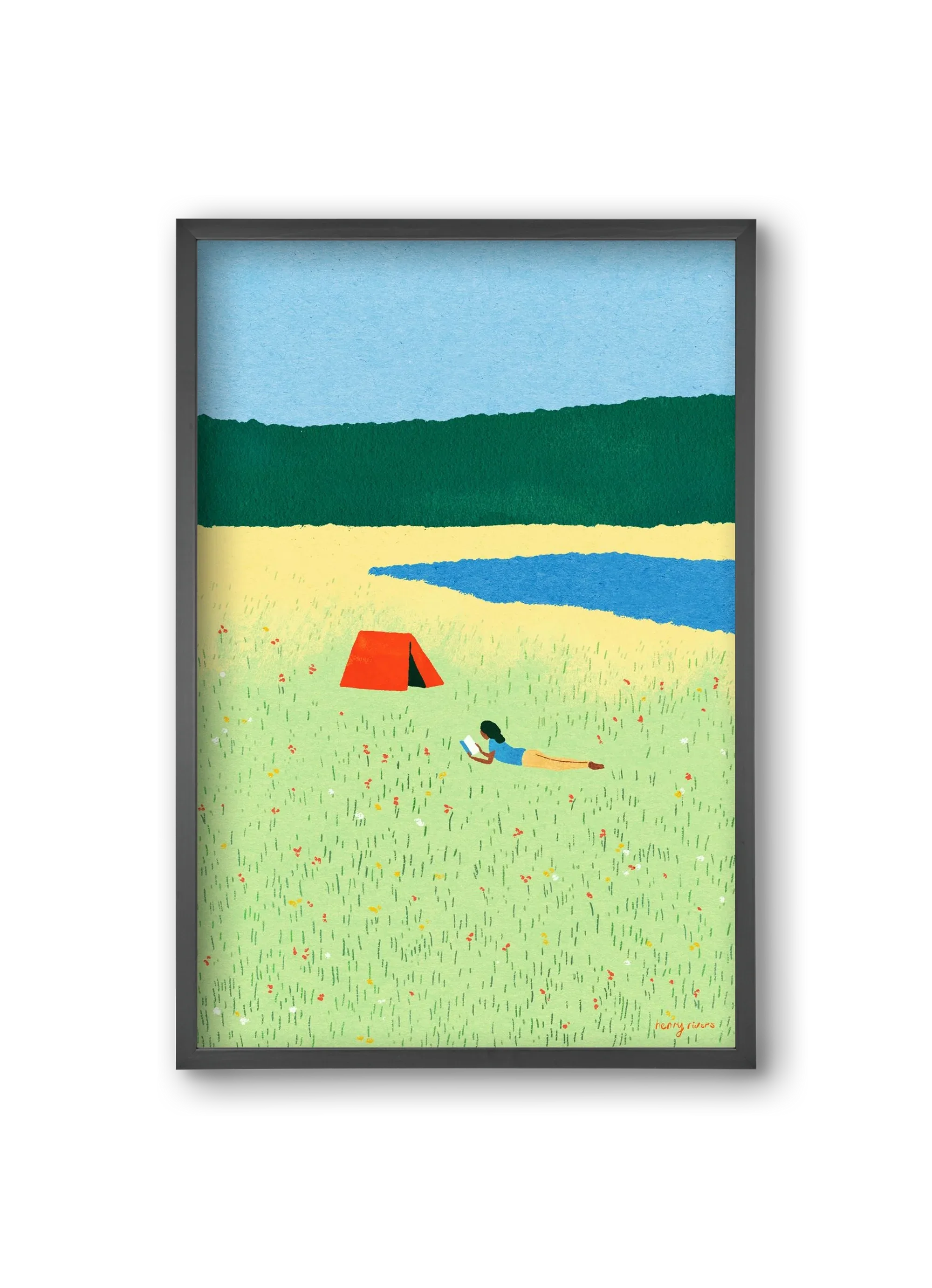 Reading in the meadow - artbridge