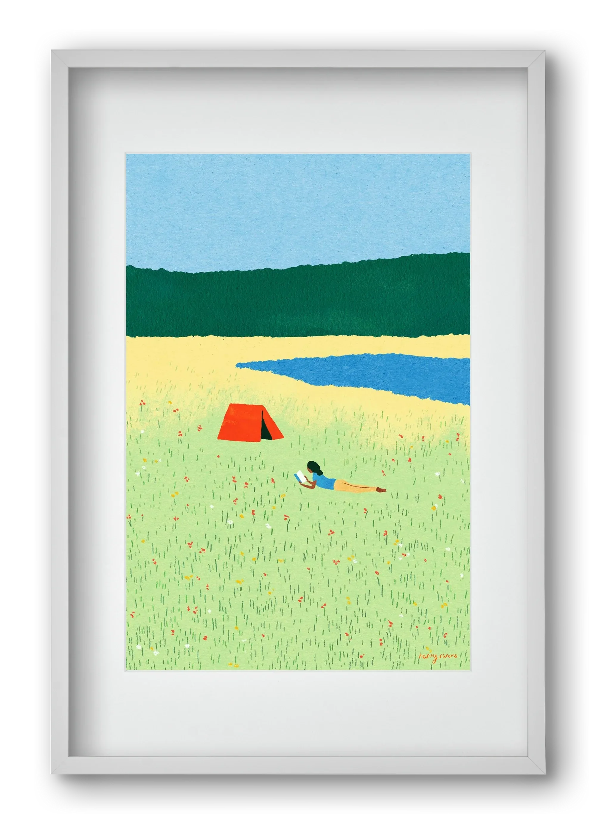 Reading in the meadow - artbridge