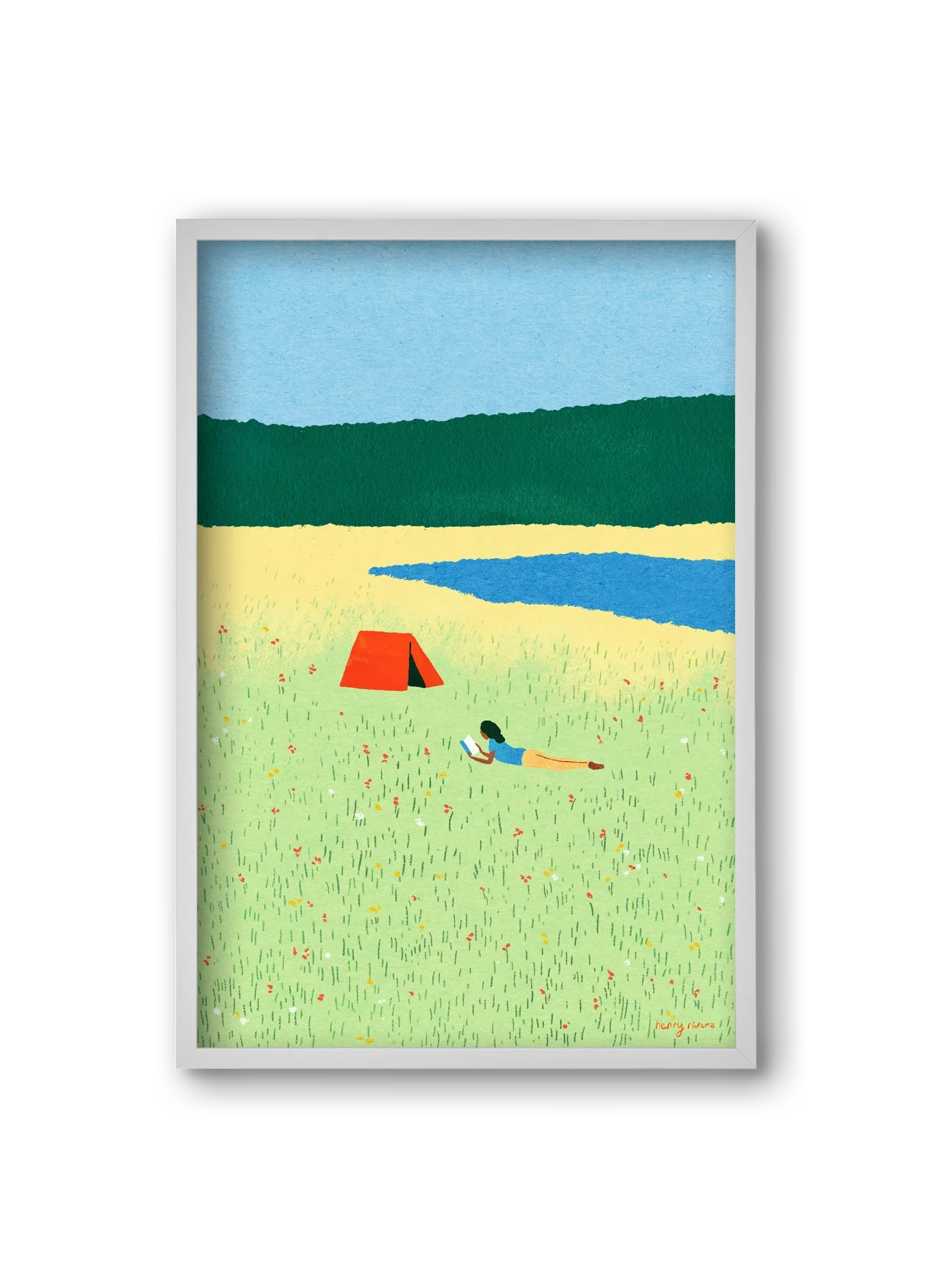 Reading in the meadow - artbridge