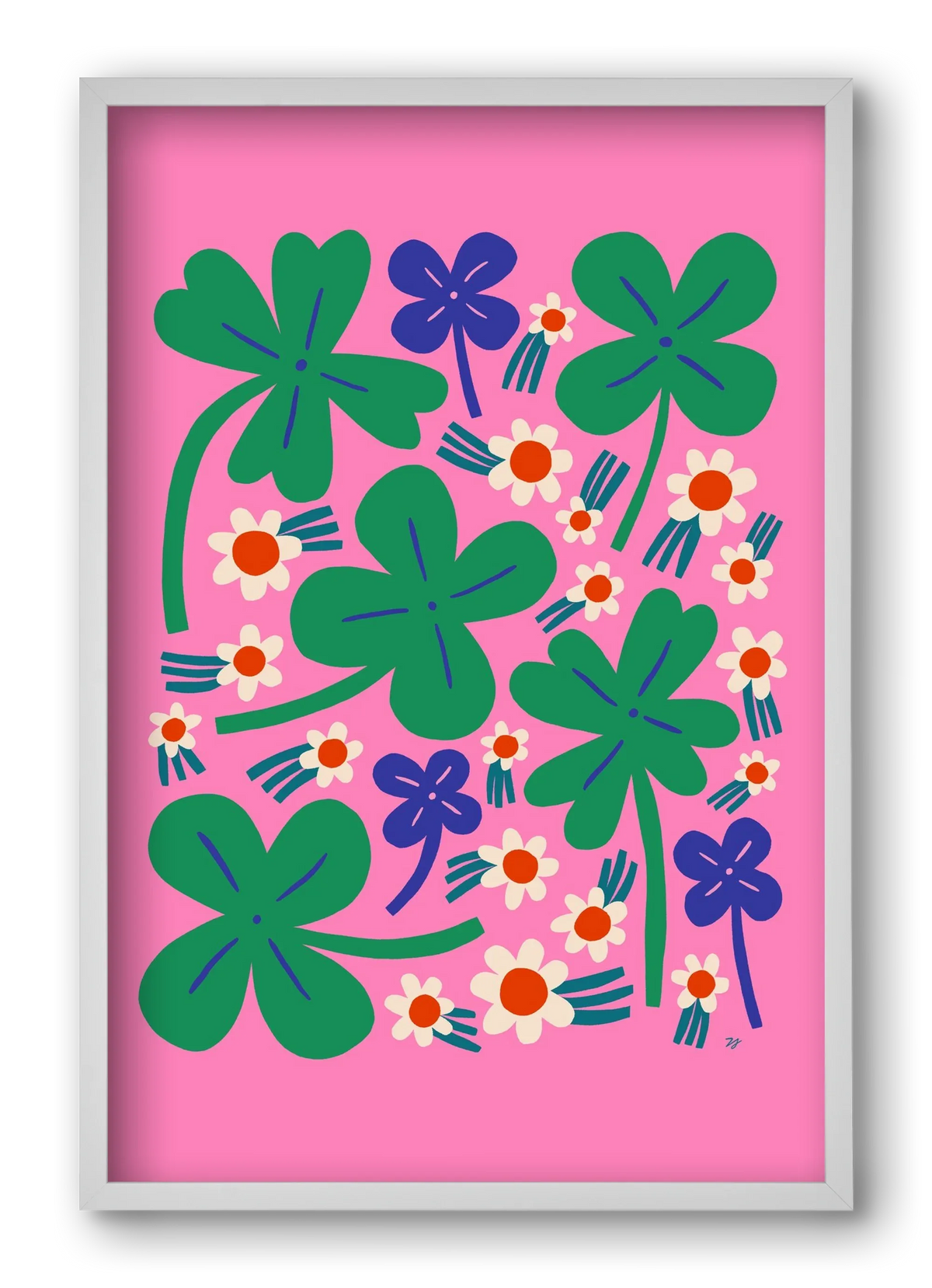 Happy Clovers and Flowers - artbridge