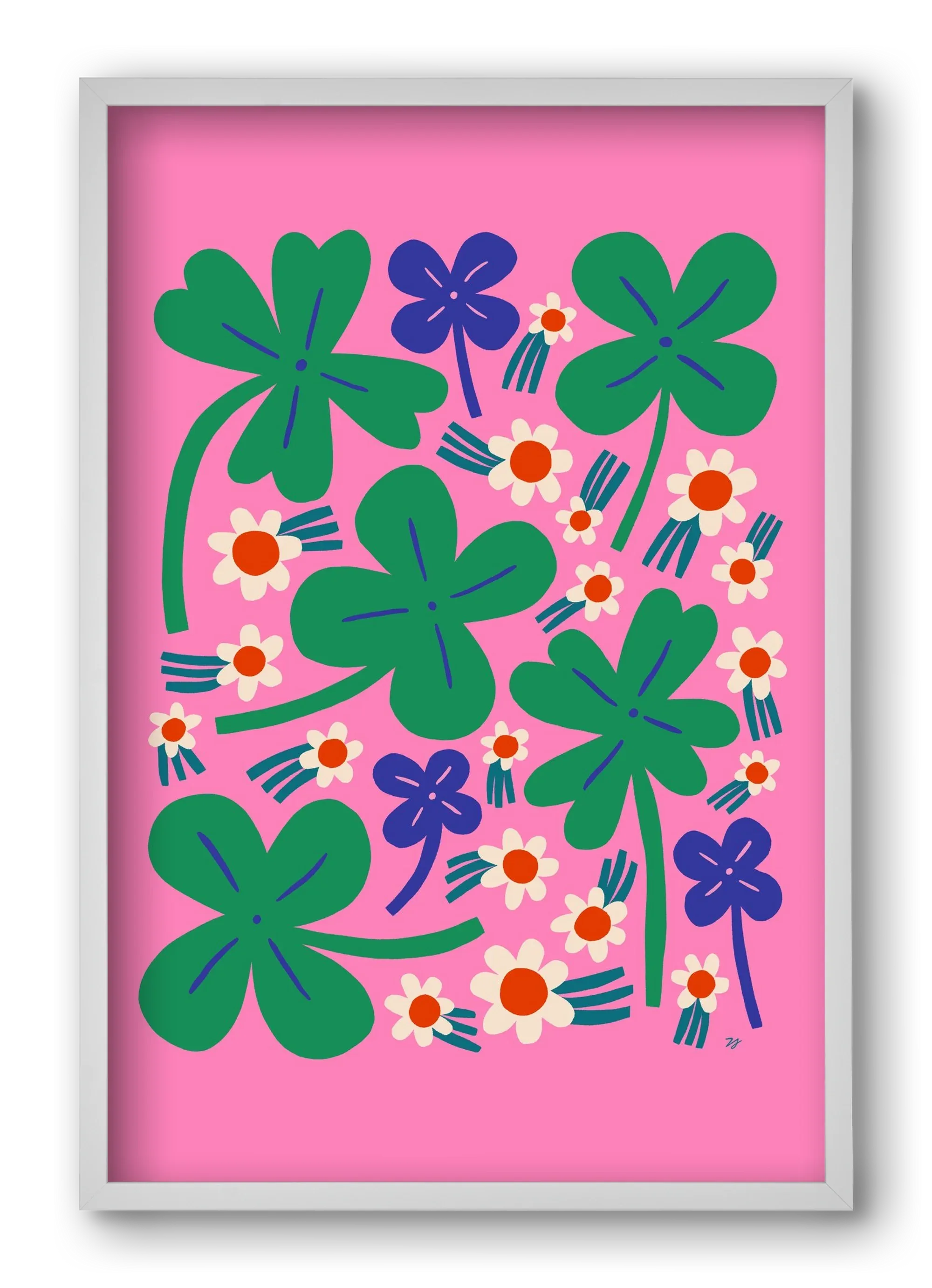 Happy Clovers and Flowers - artbridge