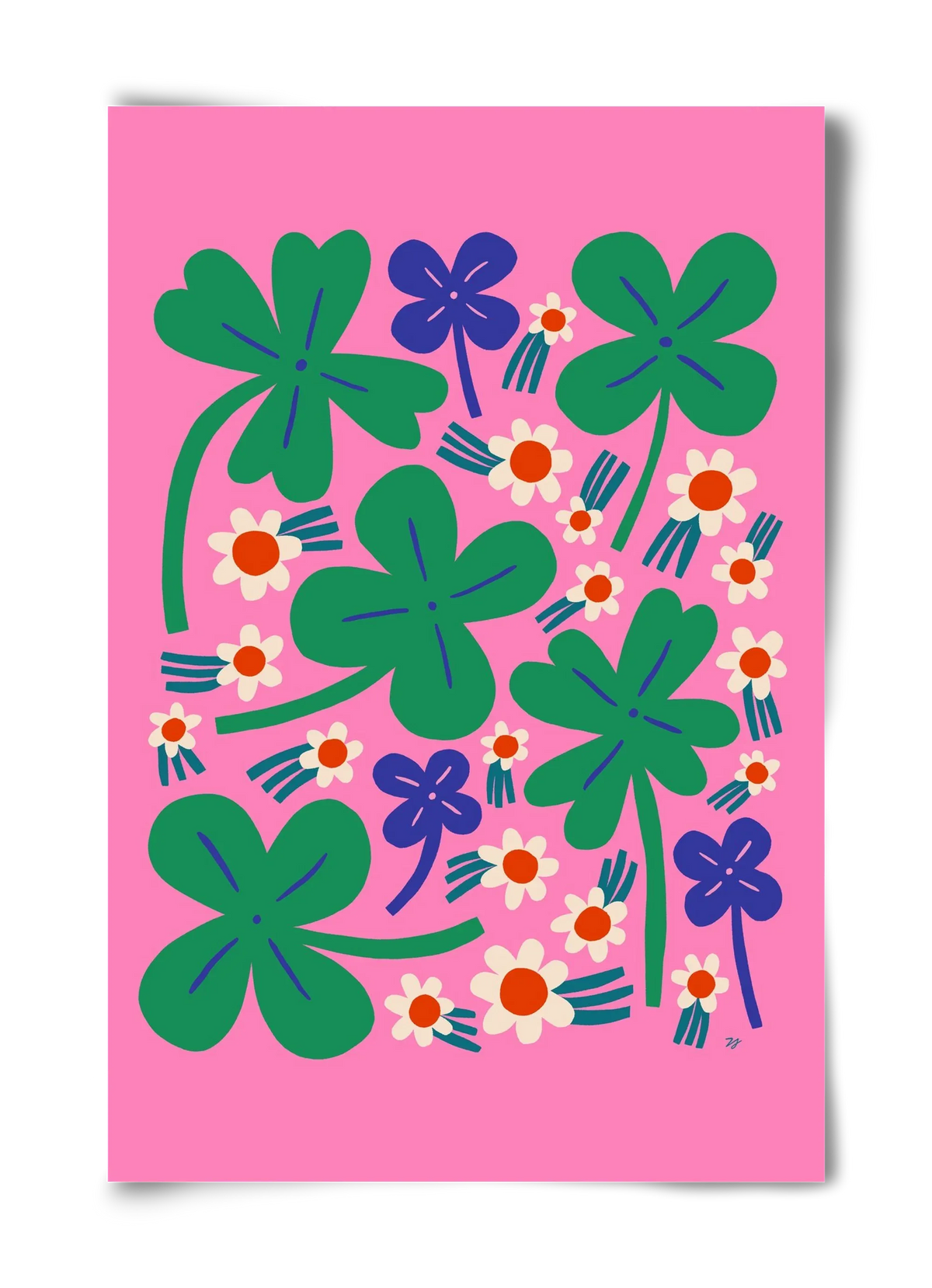 Happy Clovers and Flowers - artbridge