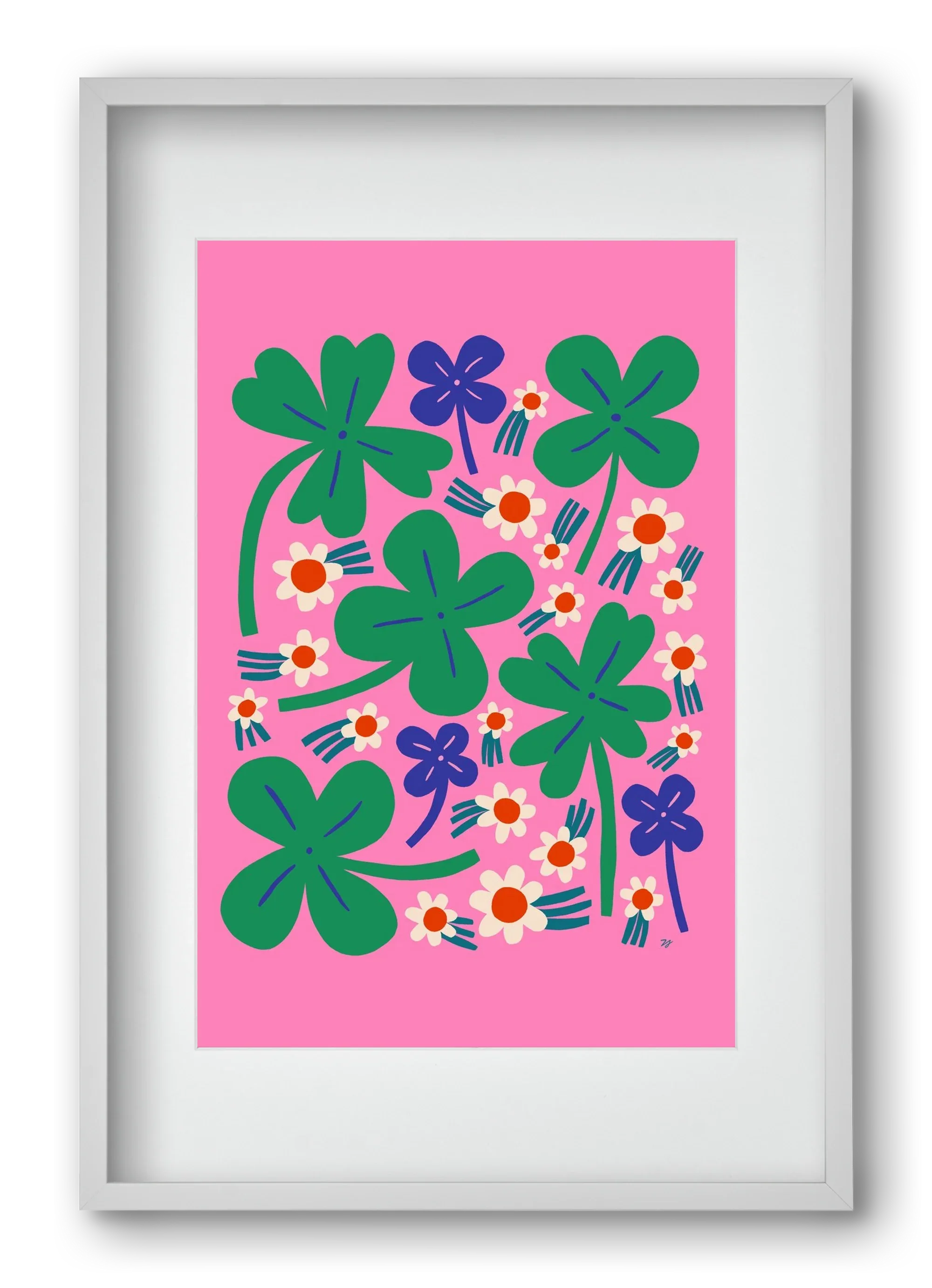 Happy Clovers and Flowers - artbridge