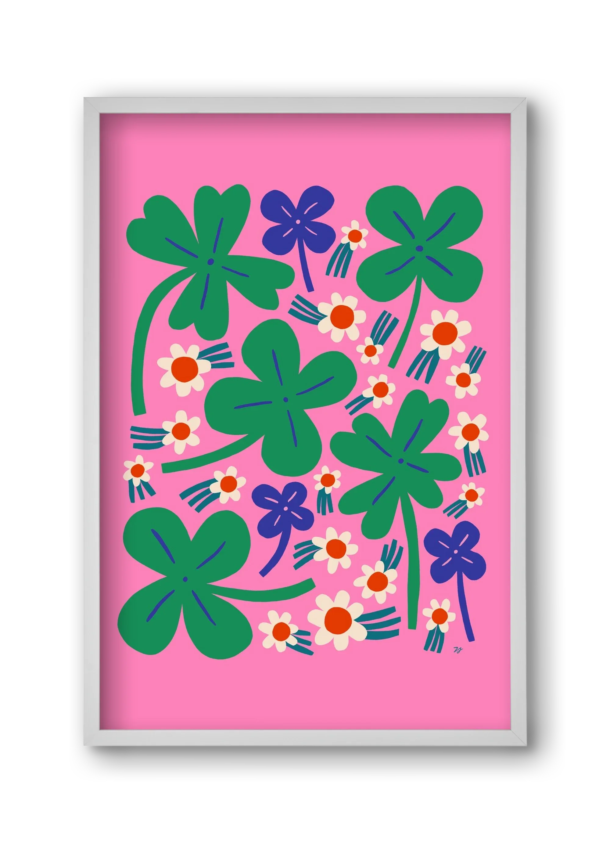 Happy Clovers and Flowers - artbridge