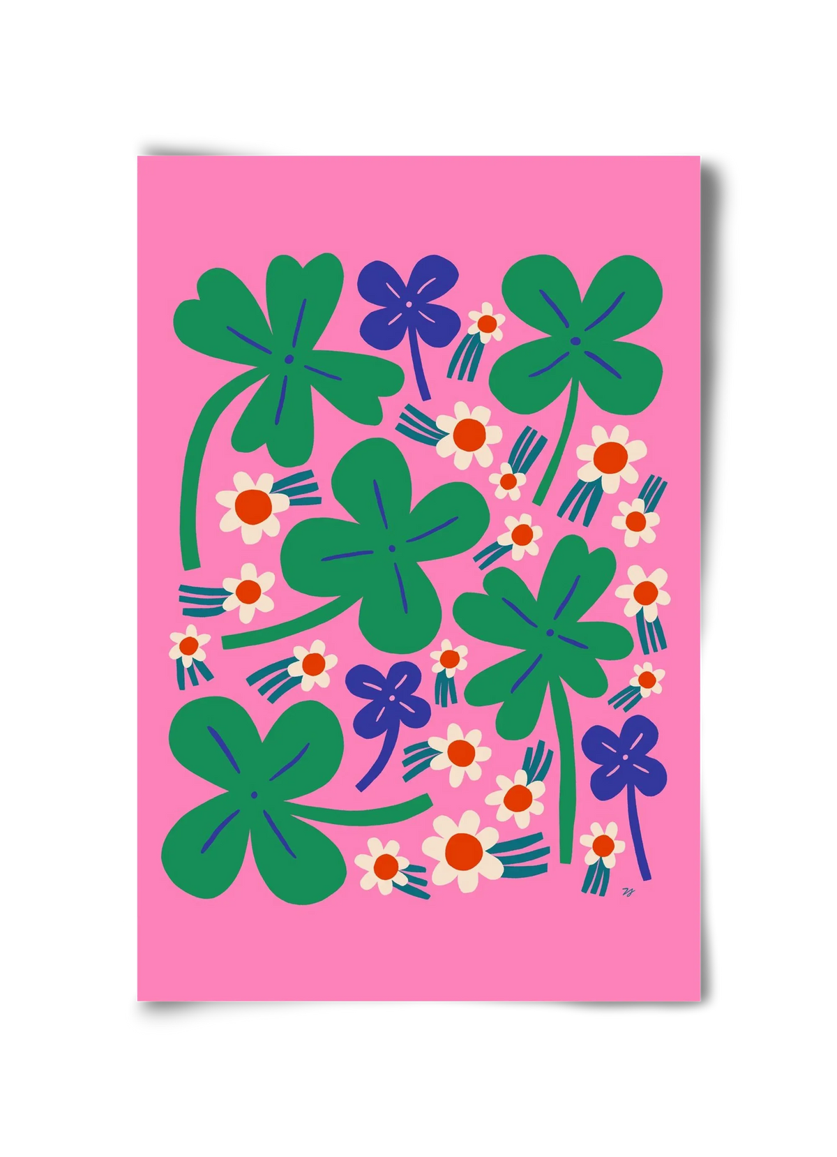 Happy Clovers and Flowers - artbridge