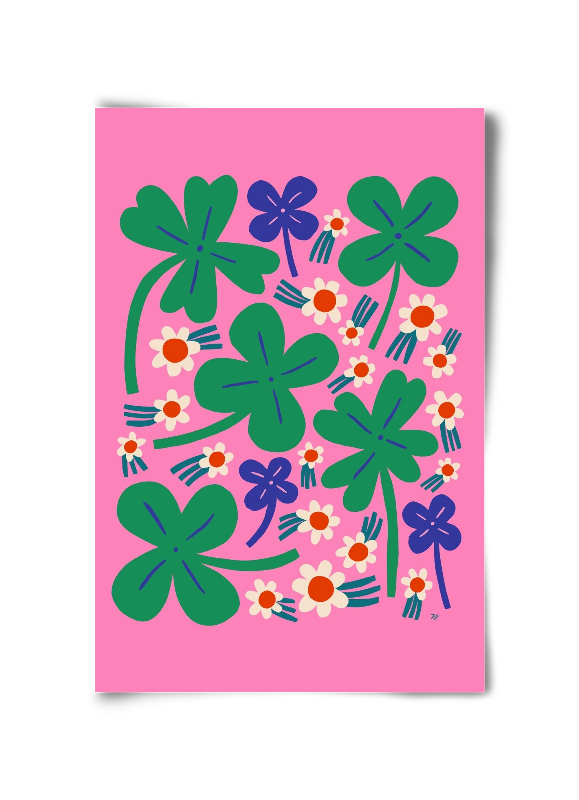 Happy Clovers and Flowers - artbridge