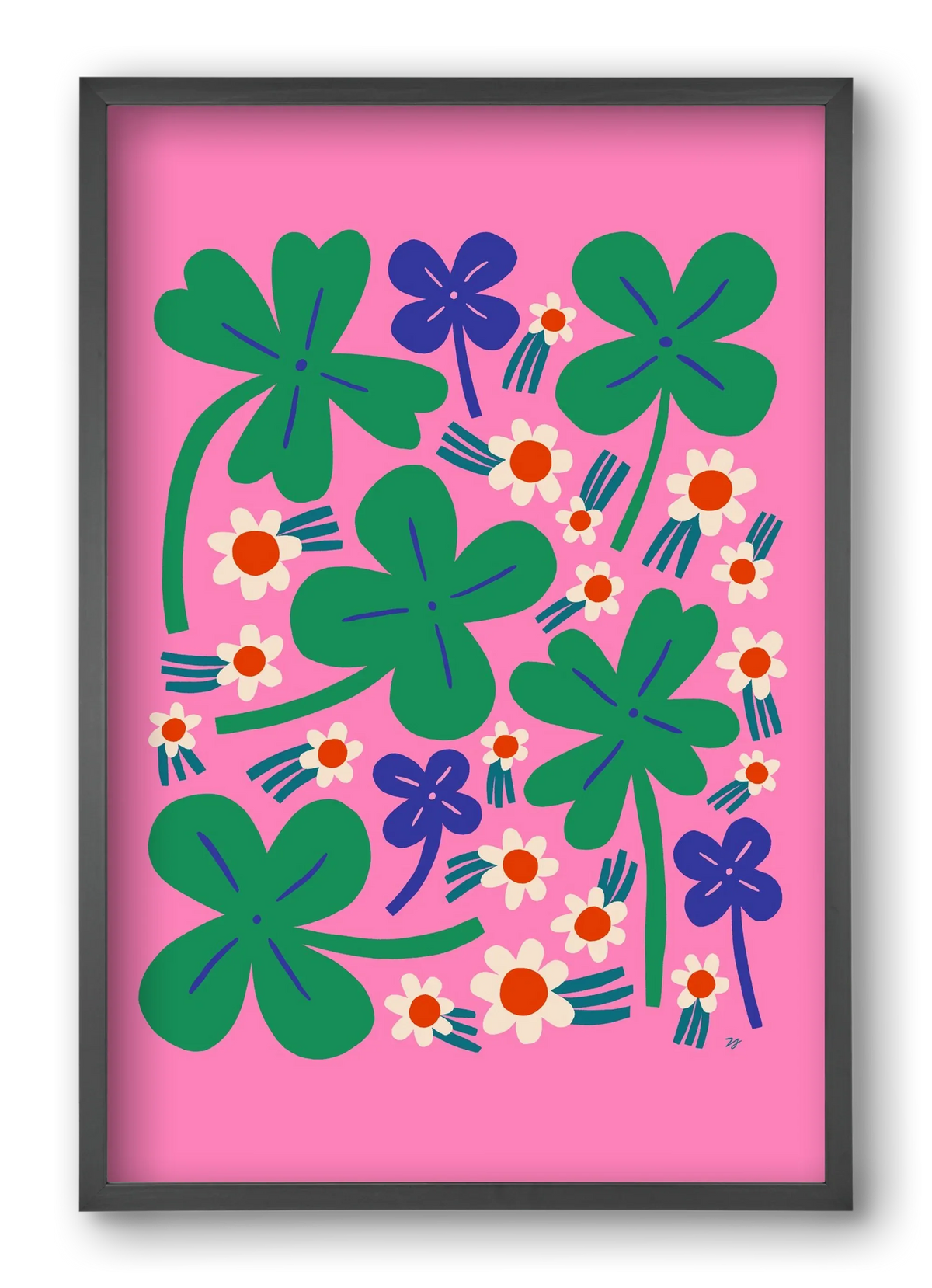 Happy Clovers and Flowers - artbridge