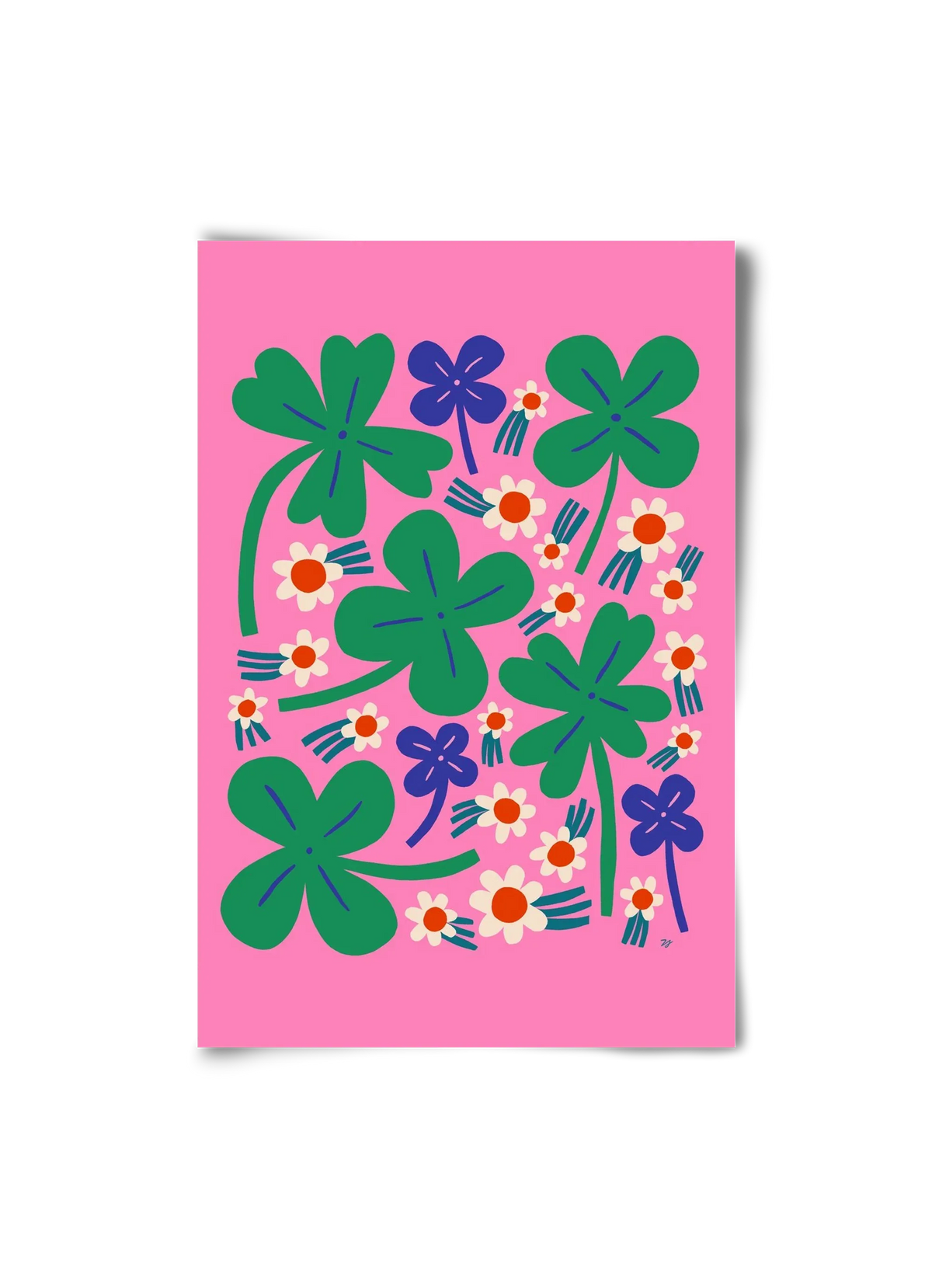 Happy Clovers and Flowers - artbridge