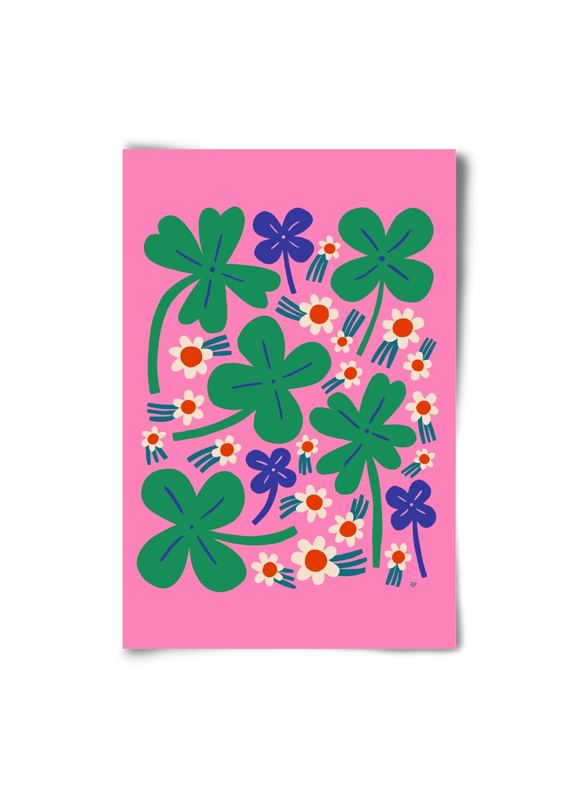 Happy Clovers and Flowers - artbridge