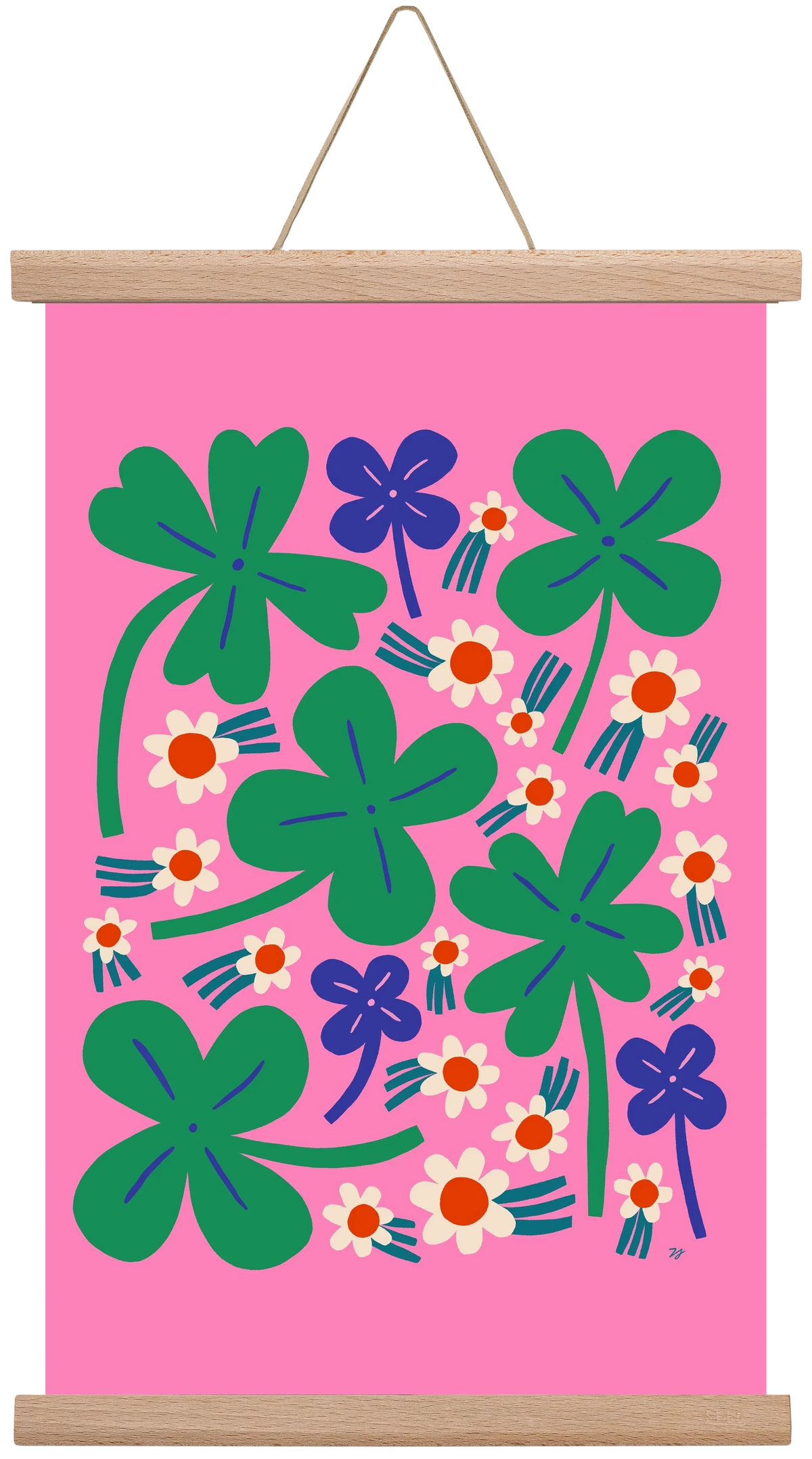 Happy Clovers and Flowers - artbridge