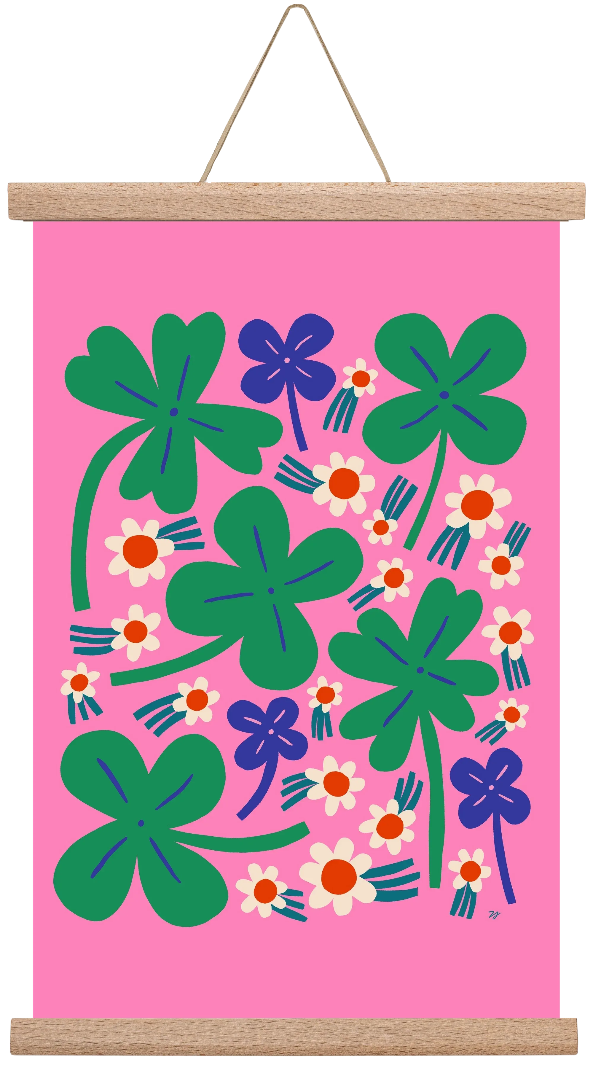 Happy Clovers and Flowers - artbridge