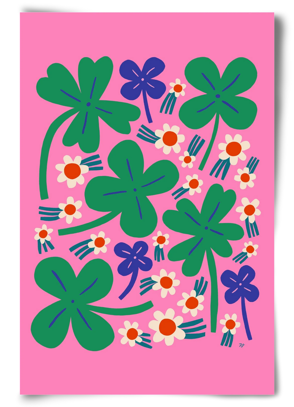 Happy Clovers and Flowers - artbridge
