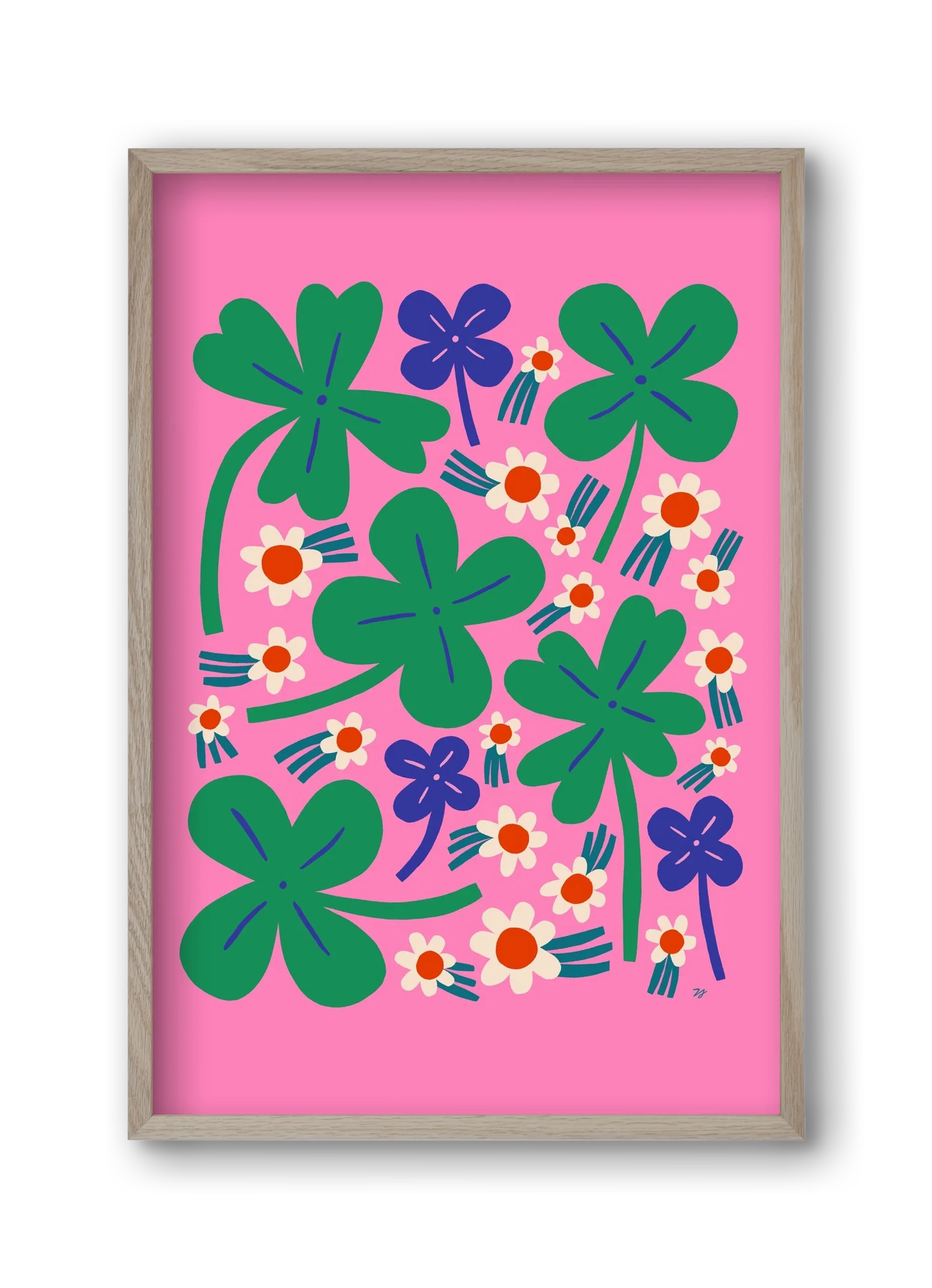 Happy Clovers and Flowers - artbridge