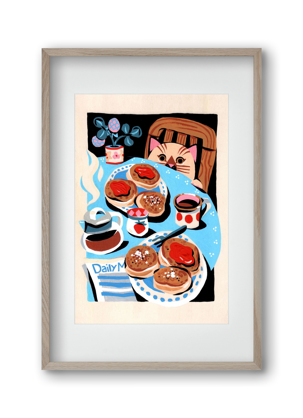 Brunch, 30x45 cm (20x30 cm), Tölgy keret, paszpartuval