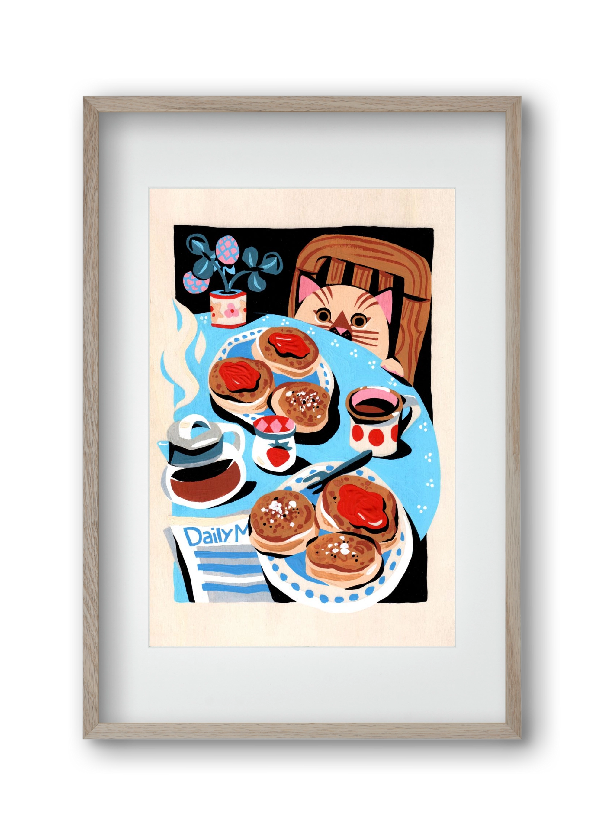 Brunch, 30x45 cm (20x30 cm), Tölgy keret, paszpartuval