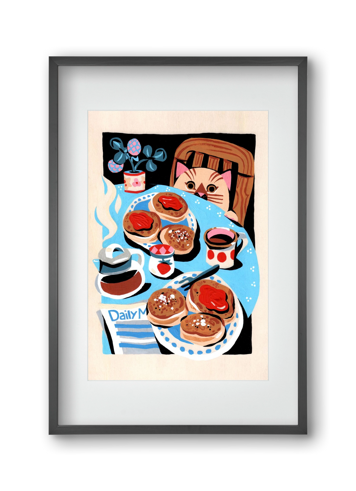 Brunch, 30x45 cm (20x30 cm), Fekete keret, paszpartuval