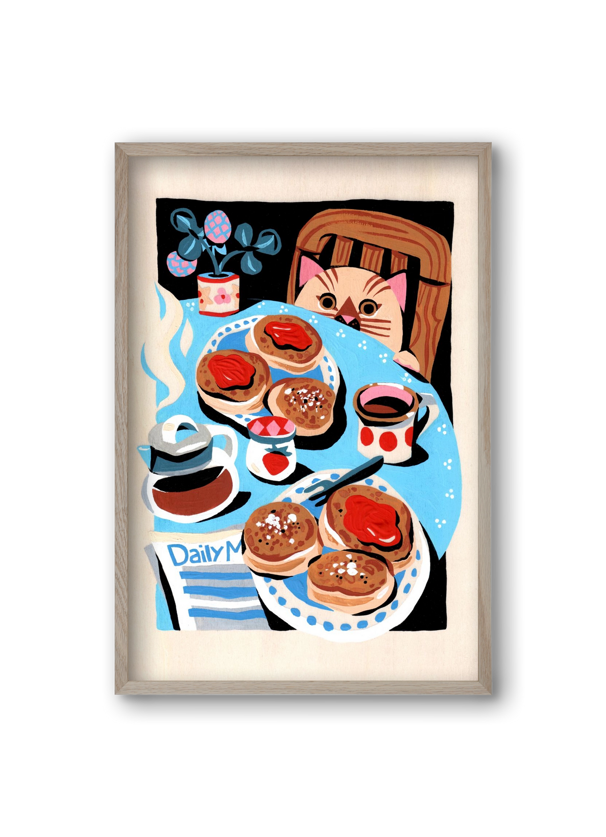 Brunch, 20x30 cm (20x30 cm), Tölgy keret