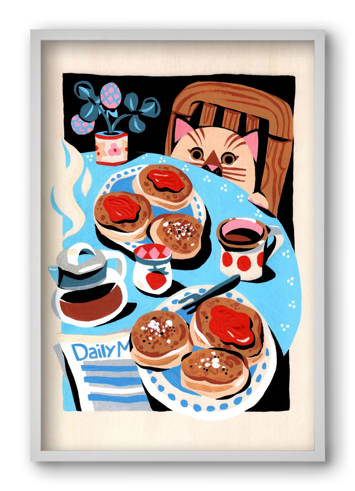 Brunch, 40x60 cm (40x60 cm), Fehér keret