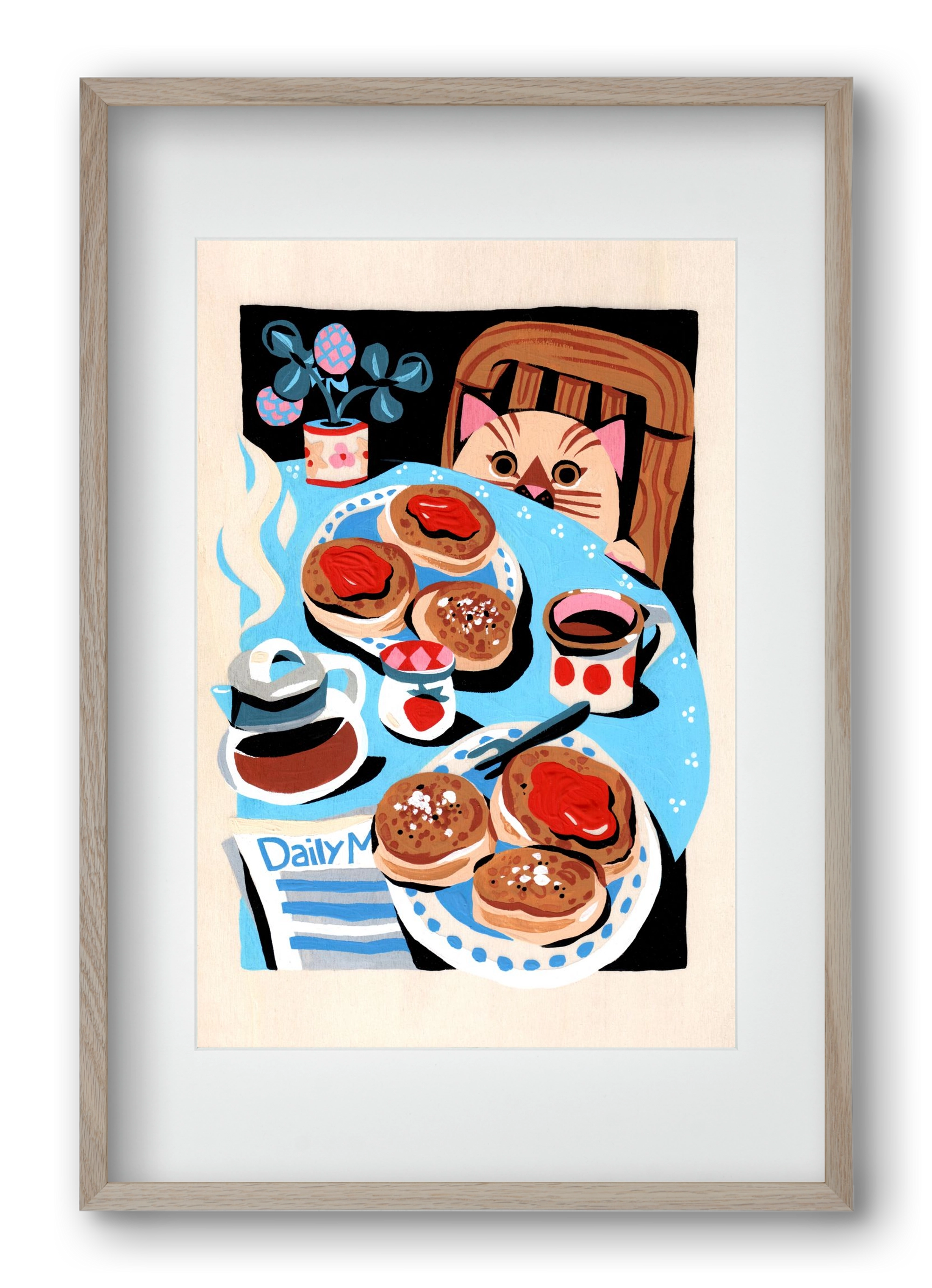 Brunch, 40x60 cm (30x45 cm), Tölgy keret, paszpartuval