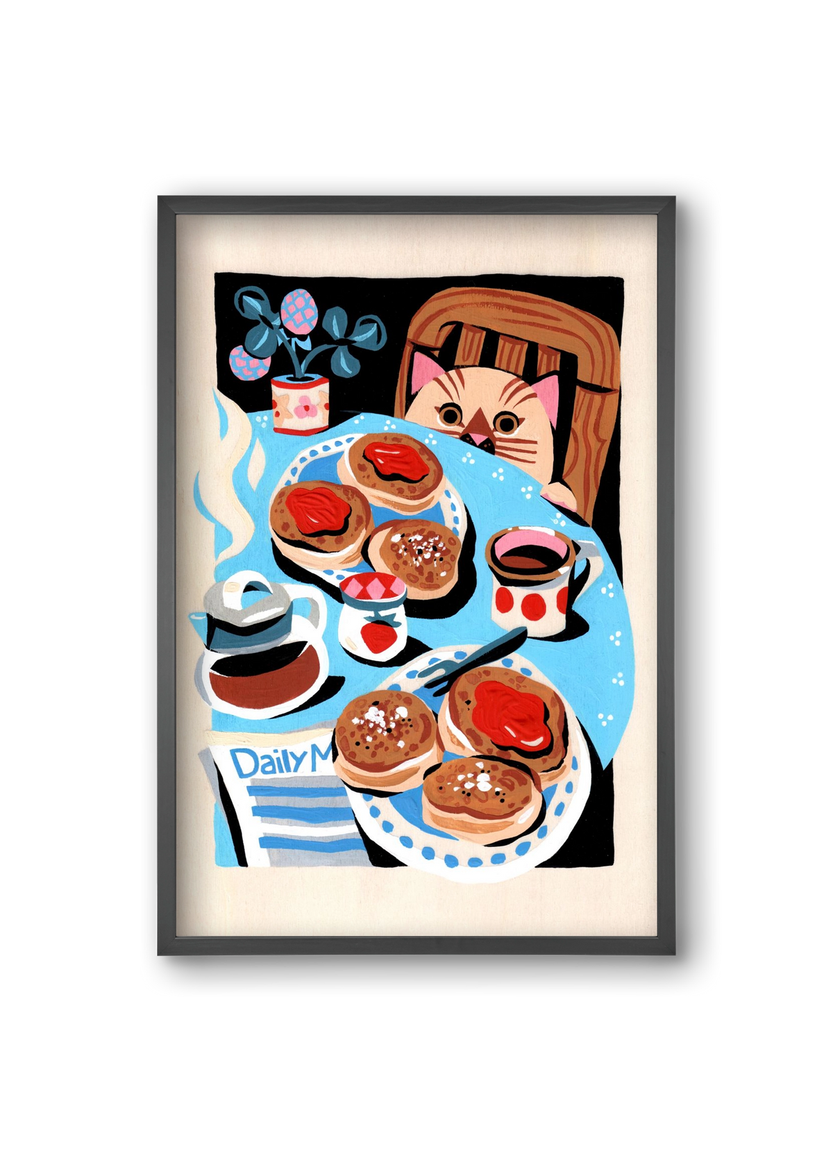 Brunch, 20x30 cm (20x30 cm), Fekete keret