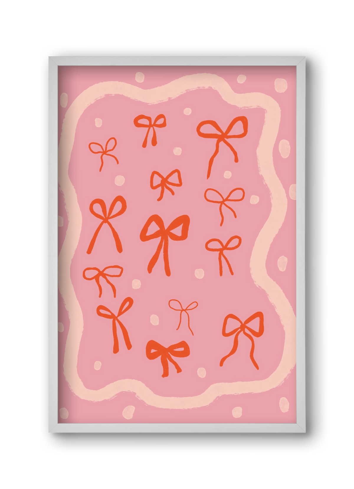 Little bows , 30x45 cm (30x45 cm), Fehér keret