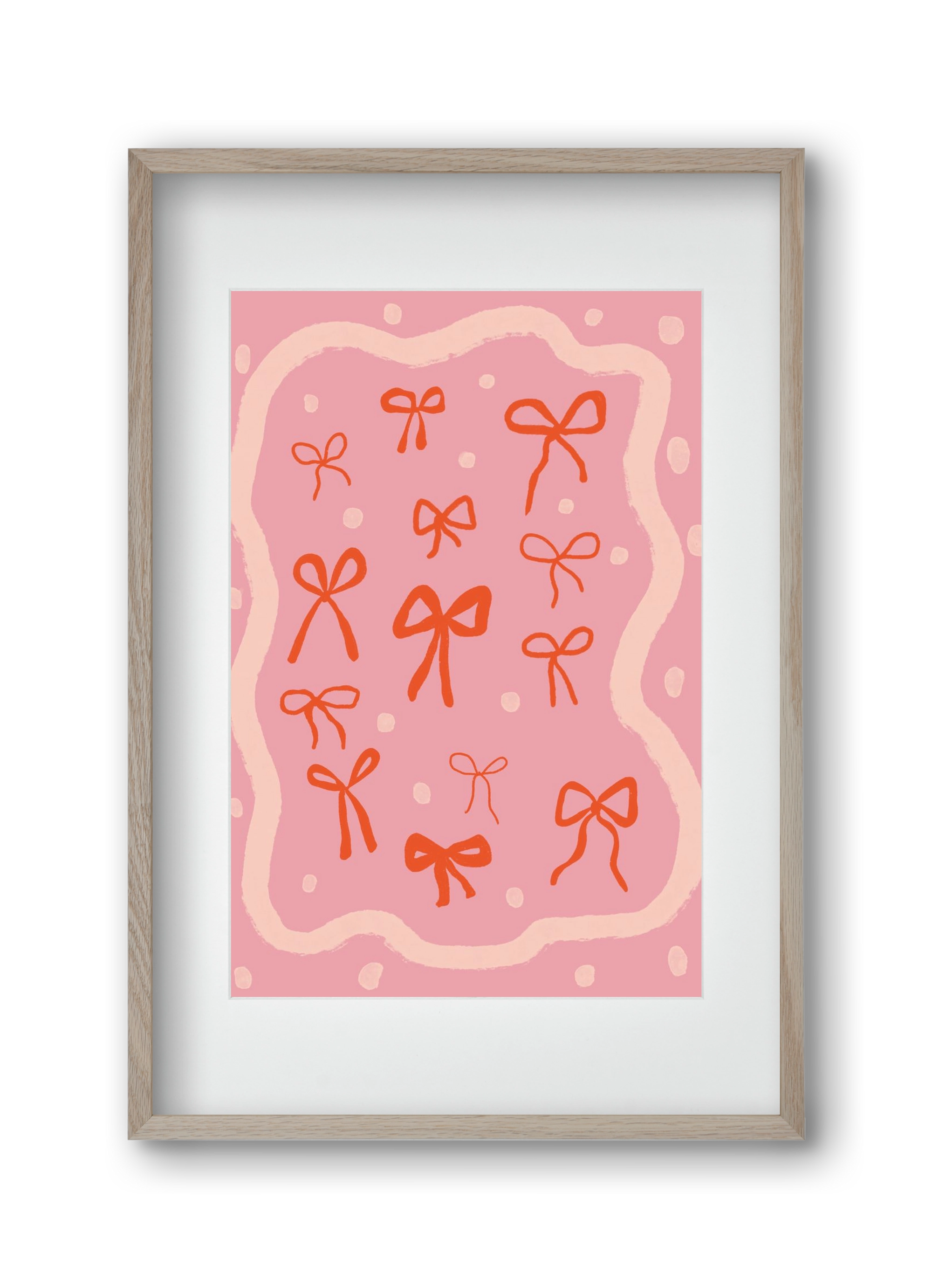 Little bows , 30x45 cm (20x30 cm), Tölgy keret, paszpartuval