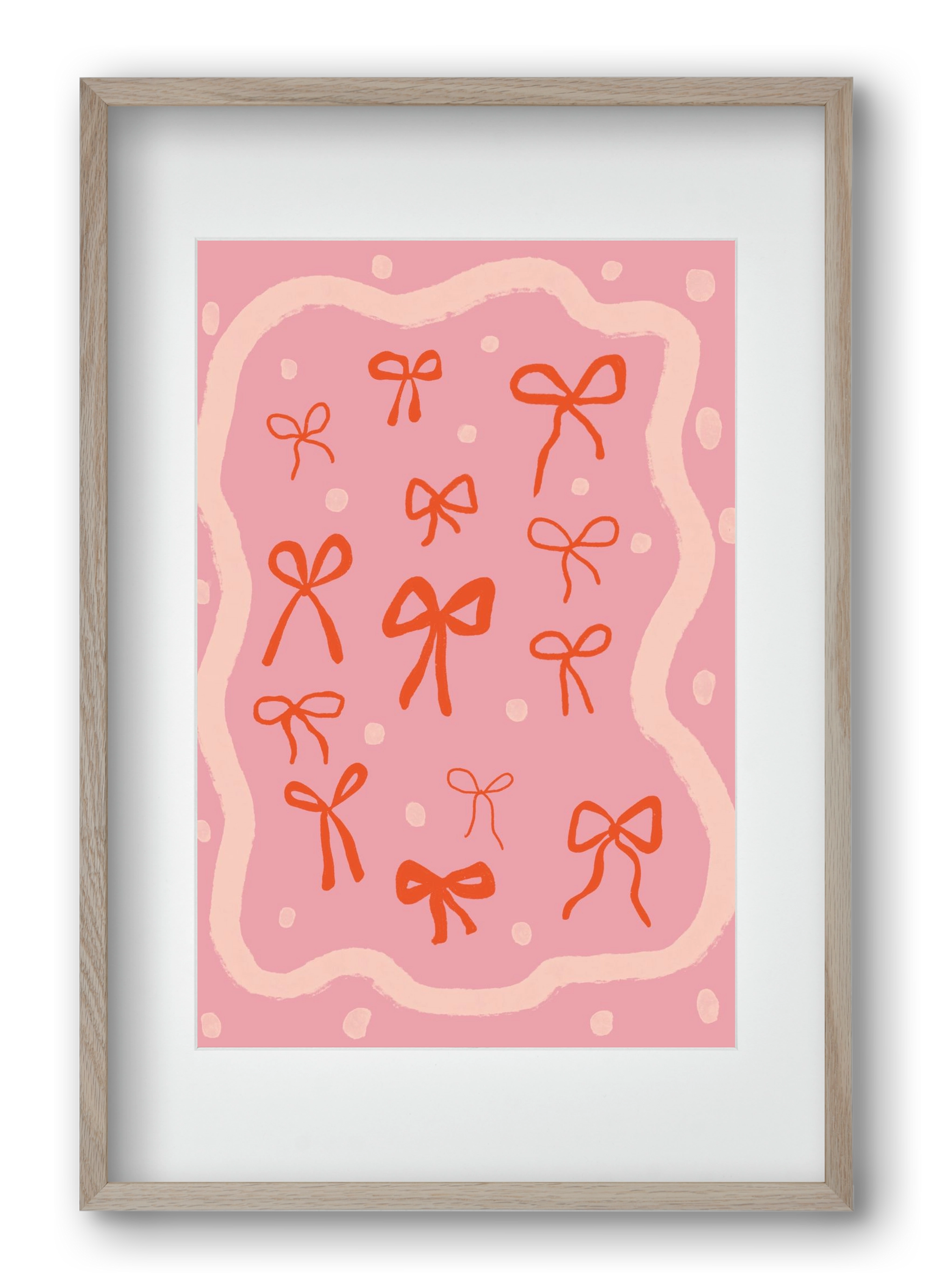 Little bows , 40x60 cm (30x45 cm), Tölgy keret, paszpartuval