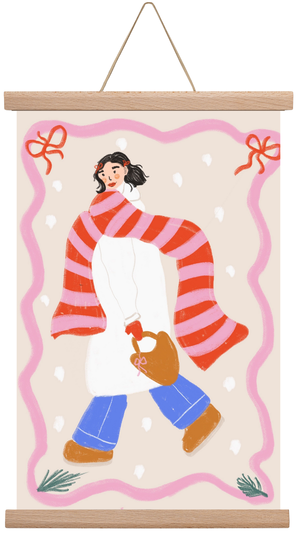 Keep warm , 30x45 cm (30x45 cm), Tölgy akasztó