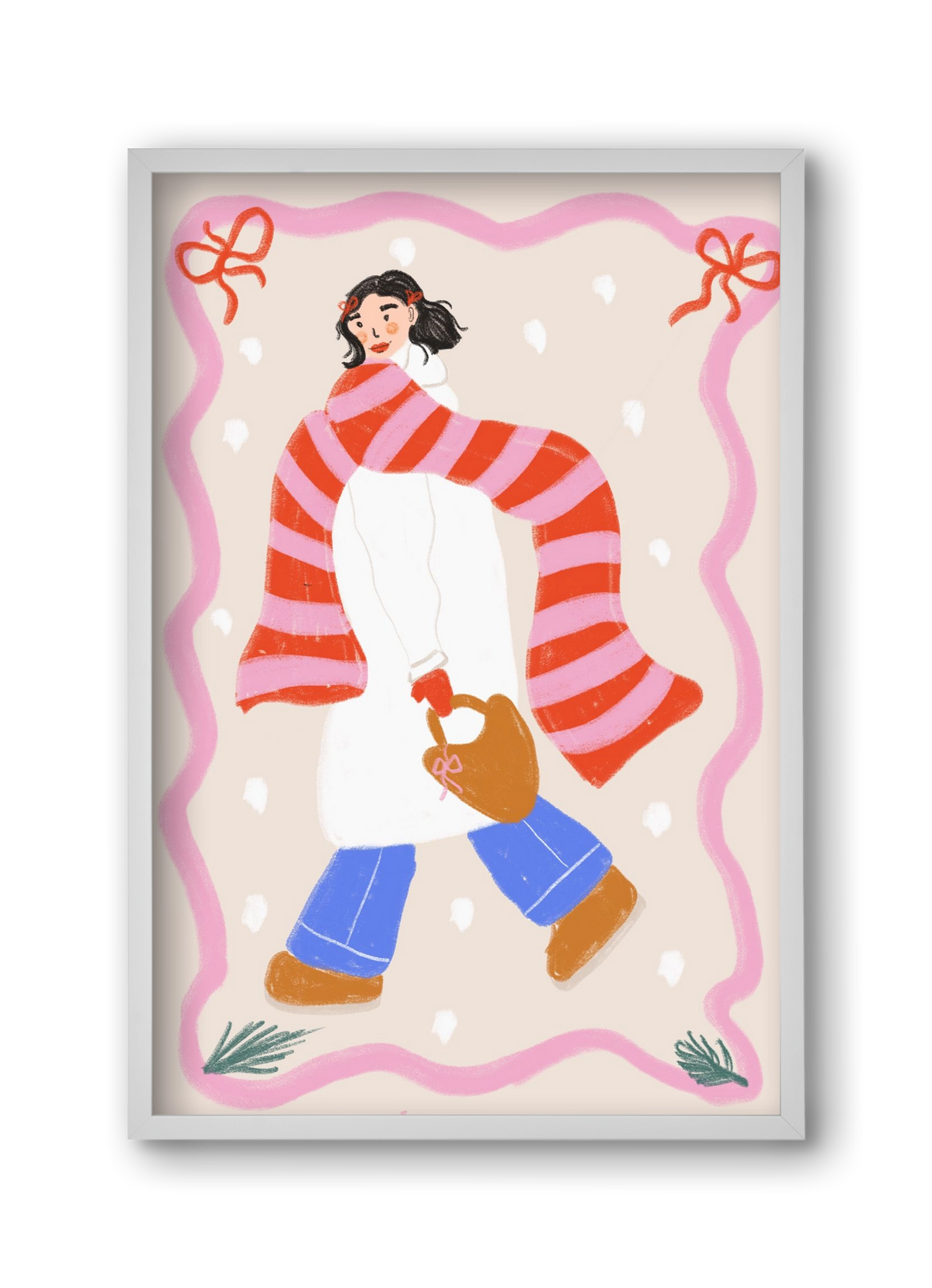 Keep warm , 30x45 cm (30x45 cm), Fehér keret