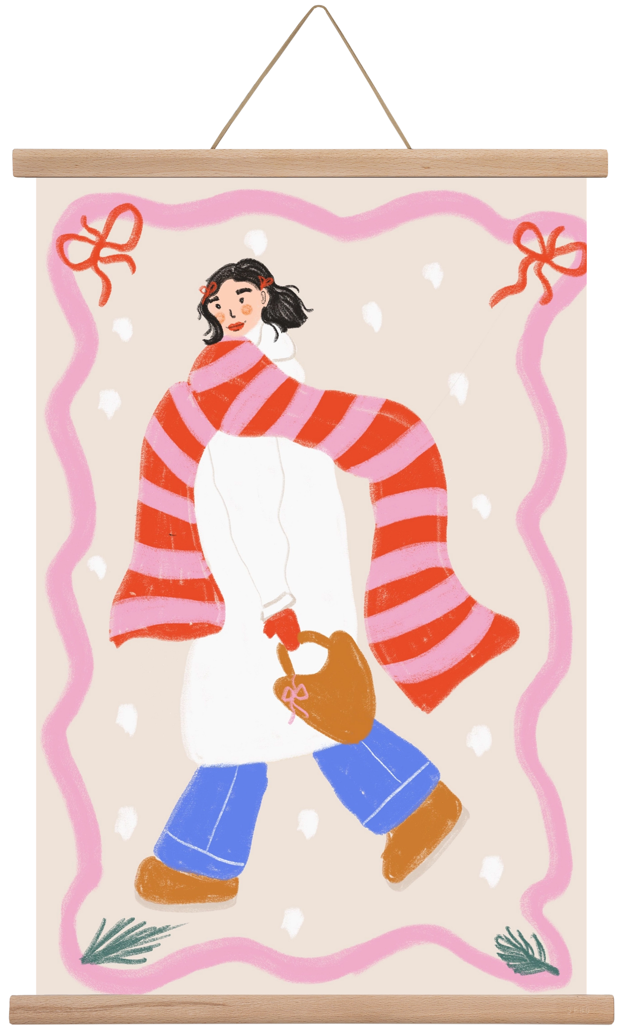 Keep warm , 40x60 cm (40x60 cm), Tölgy akasztó