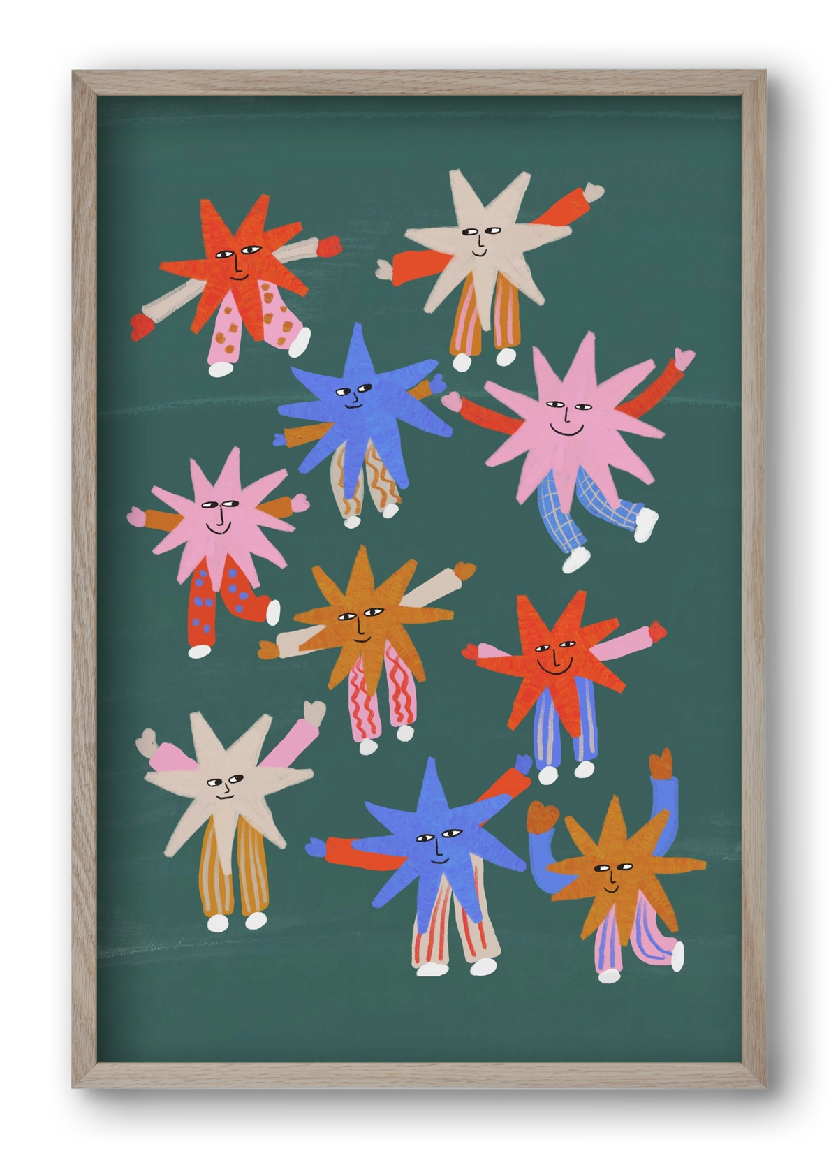 Little Stars , 40x60 cm (40x60 cm), Tölgy keret