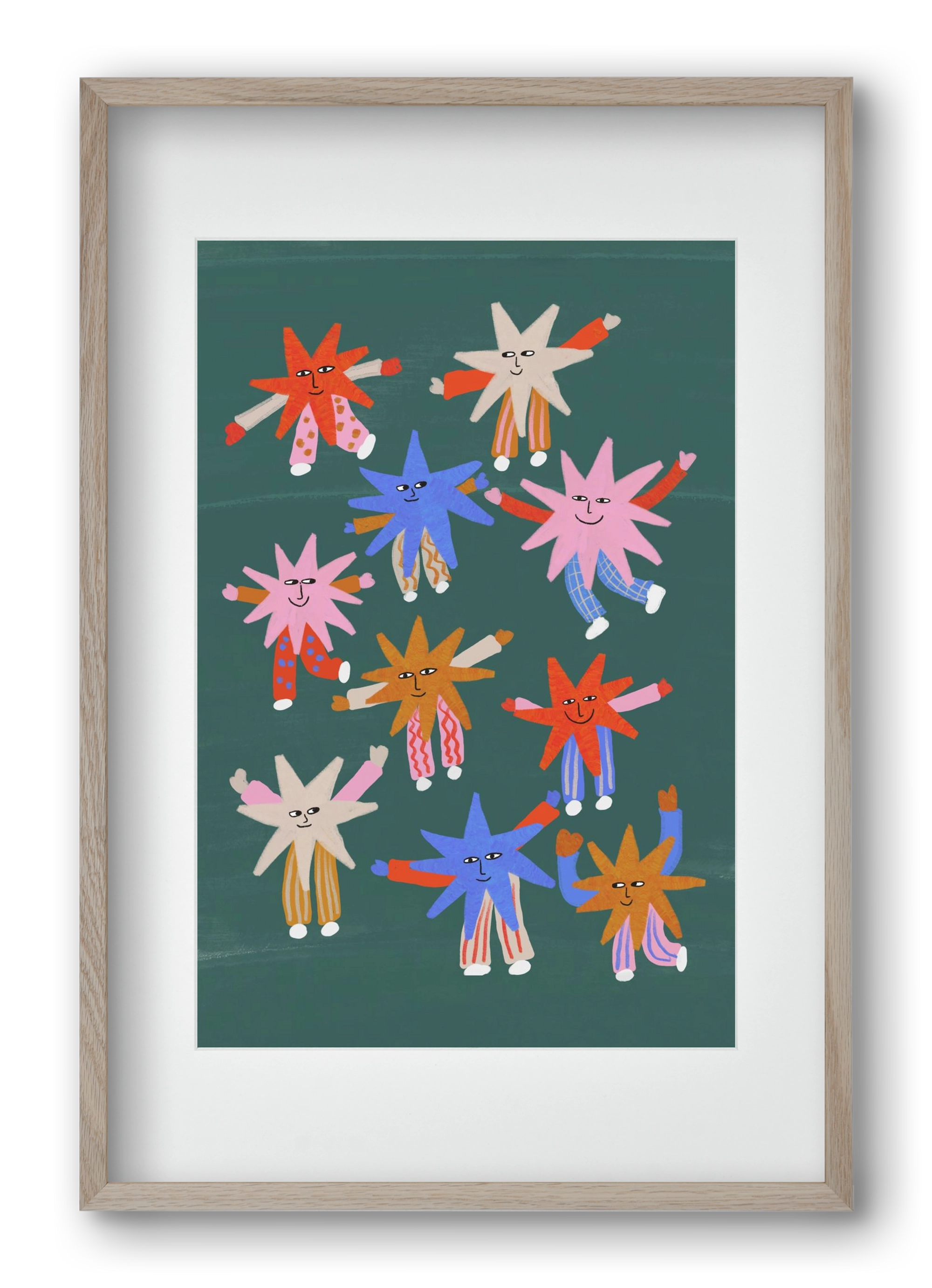 Little Stars , 40x60 cm (30x45 cm), Tölgy keret, paszpartuval