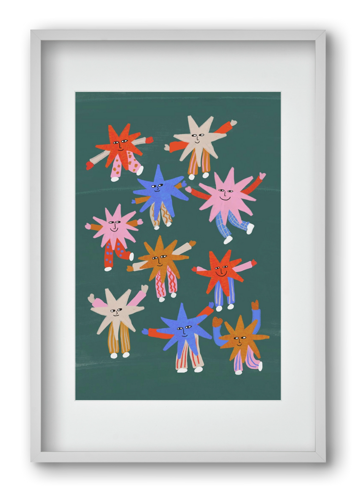Little Stars , 40x60 cm (30x45 cm), Fehér keret, paszpartuval
